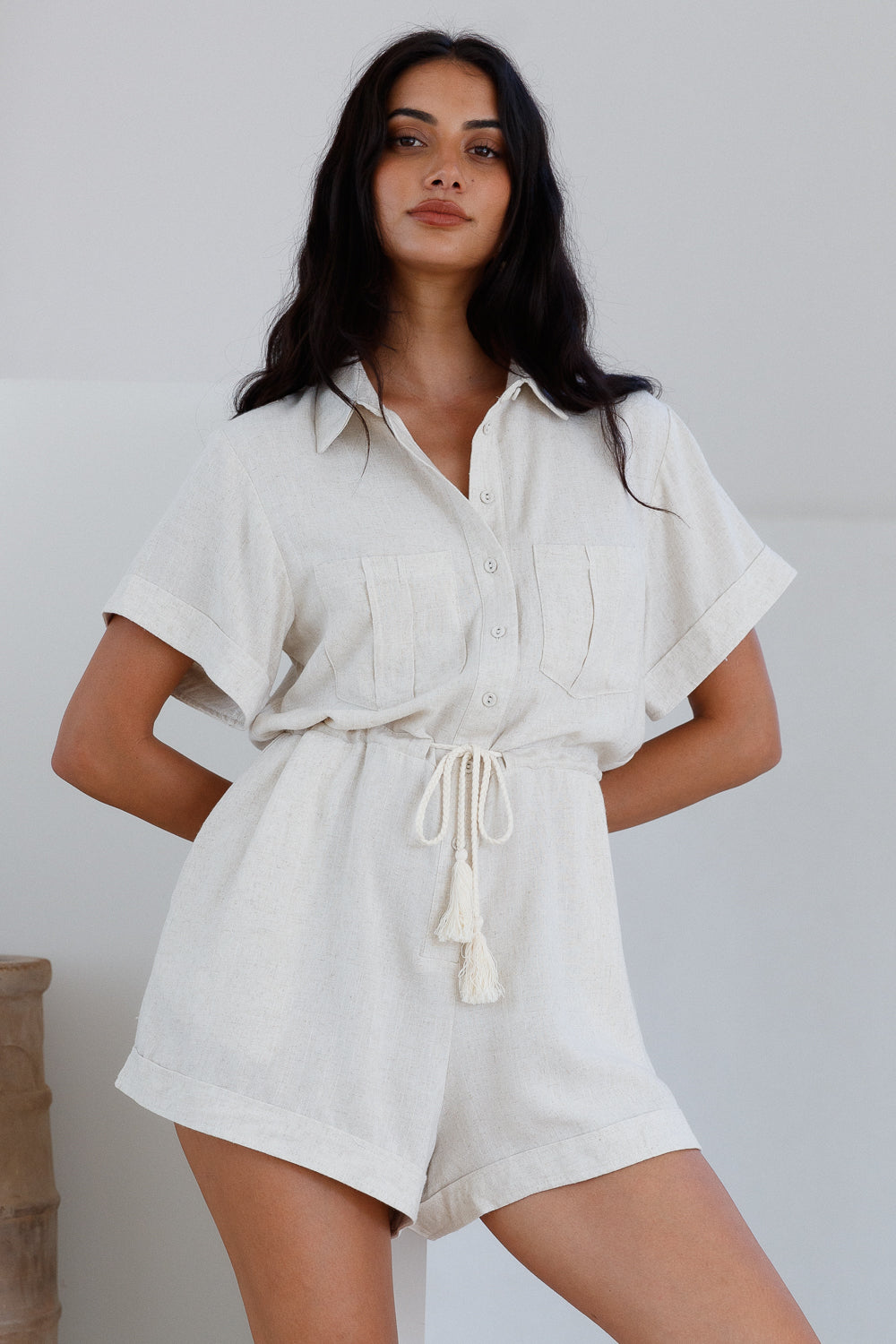 Viamo Romper Beige