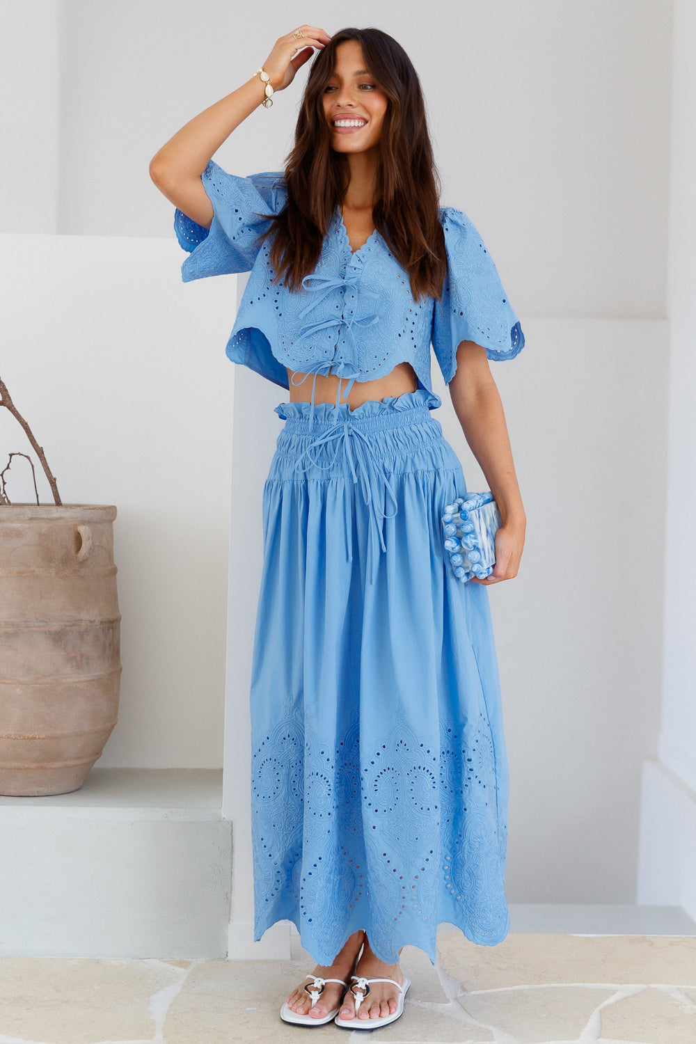 Your Soul Maxi Skirt Blue