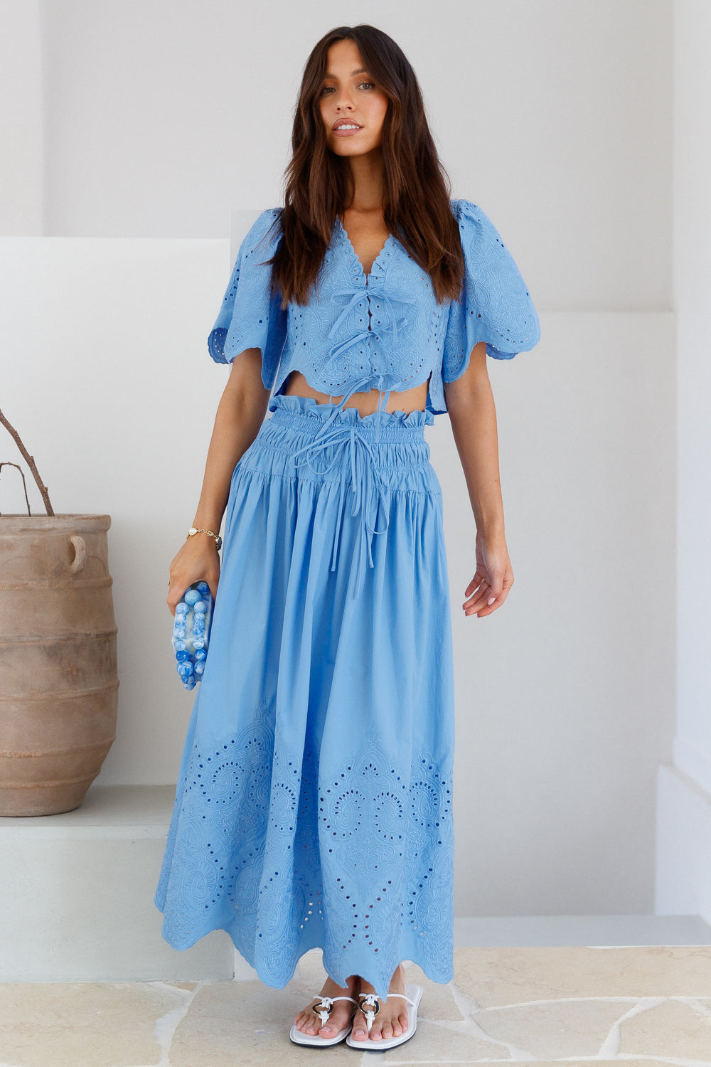 Your Soul Maxi Skirt Blue