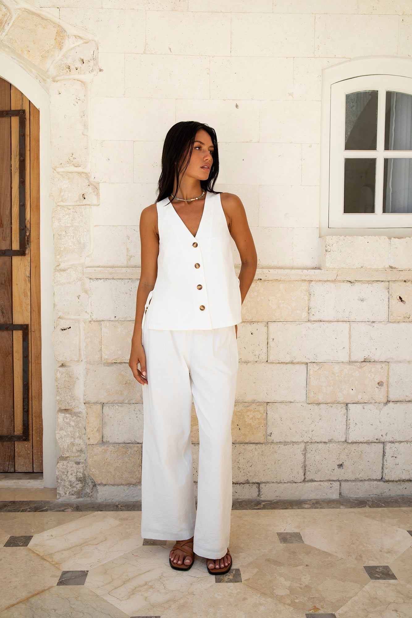 Heading South Vest Top White