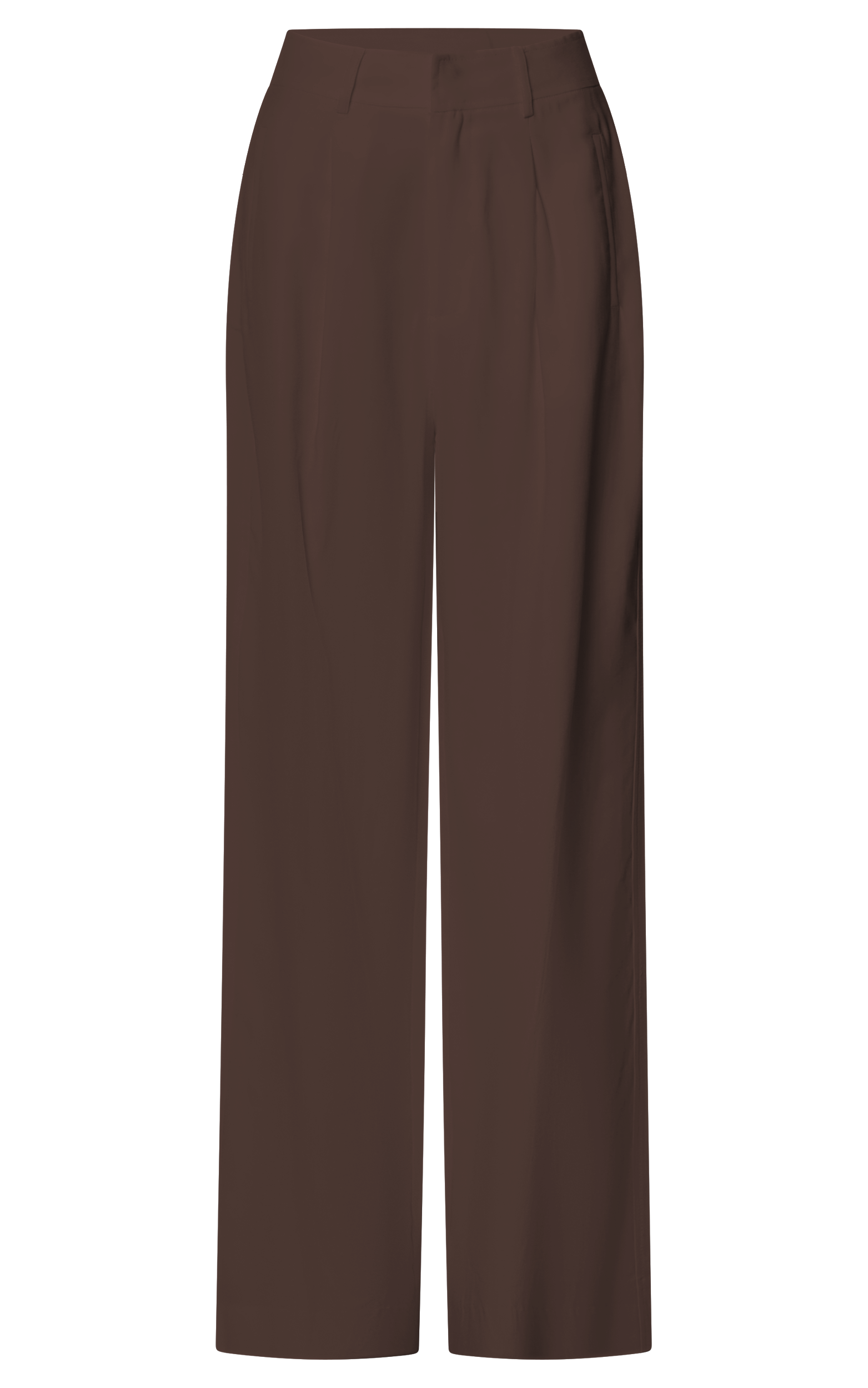 Augustus Pants - High Waisted Wide Leg Tailored Pants in Dark Oak