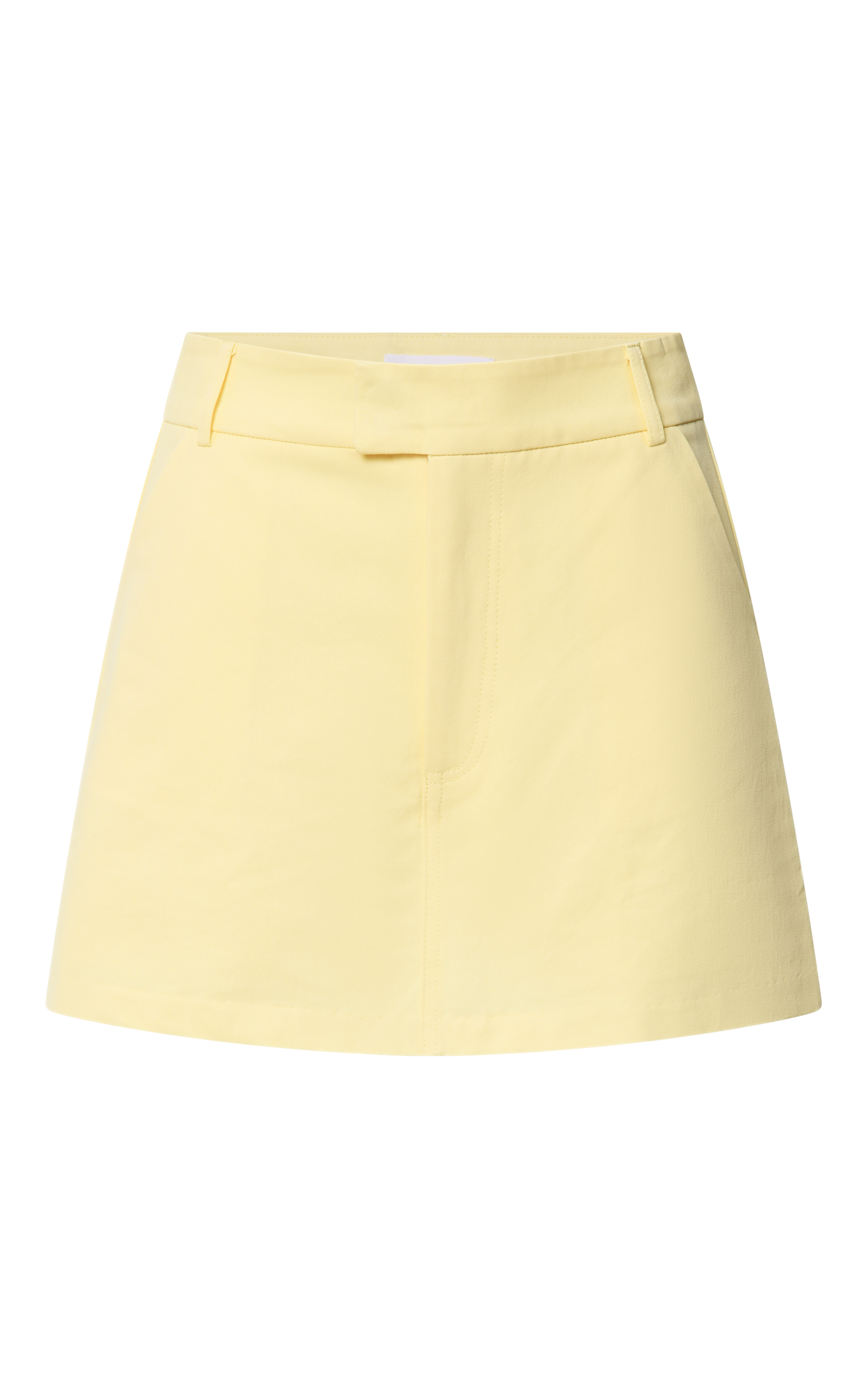 Virginia Skort - Mid Waisted Tailored Skort in Pastel Yellow