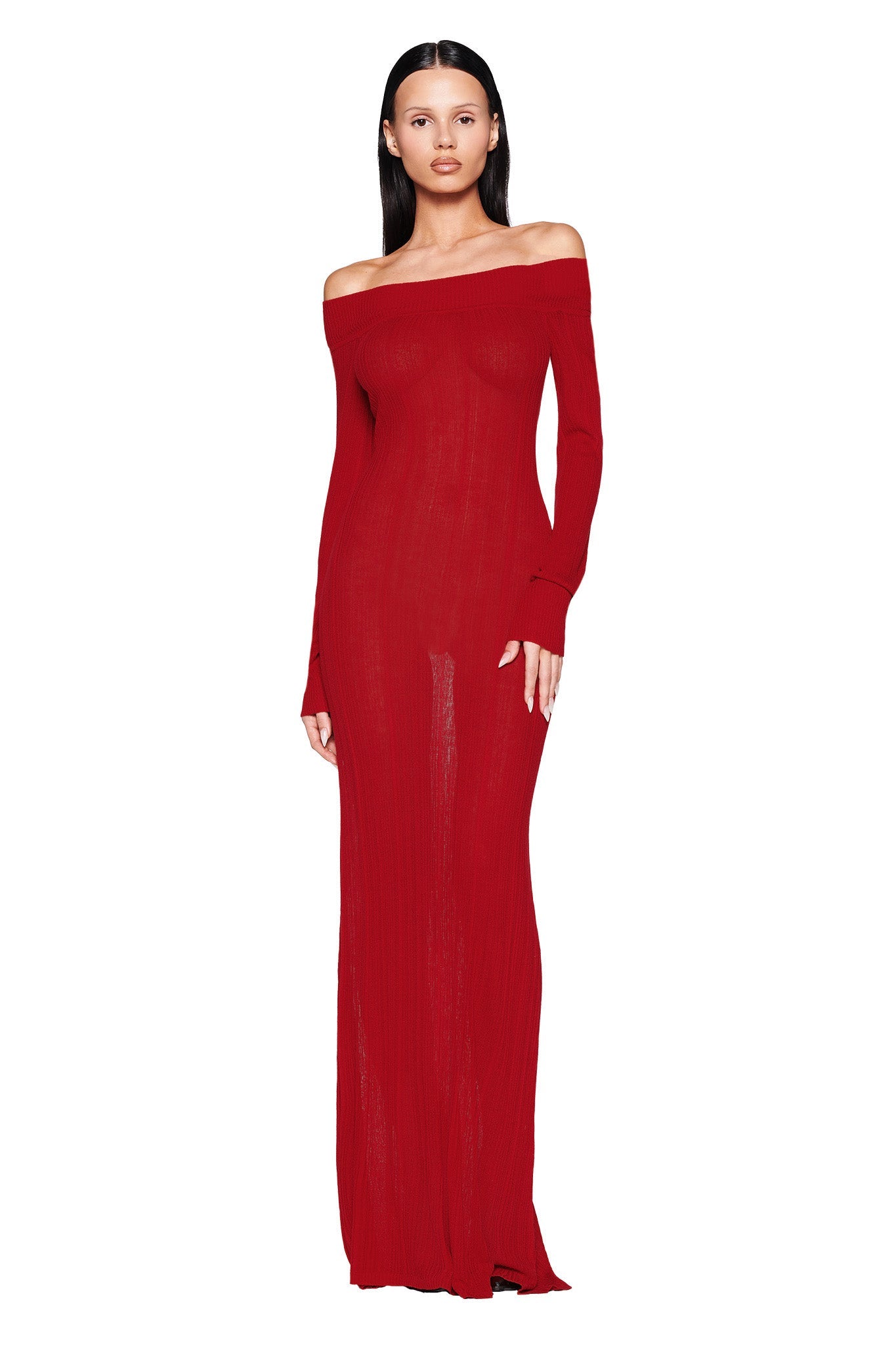 ANASTASIA MAXI DRESS - RED : BURGUNDY