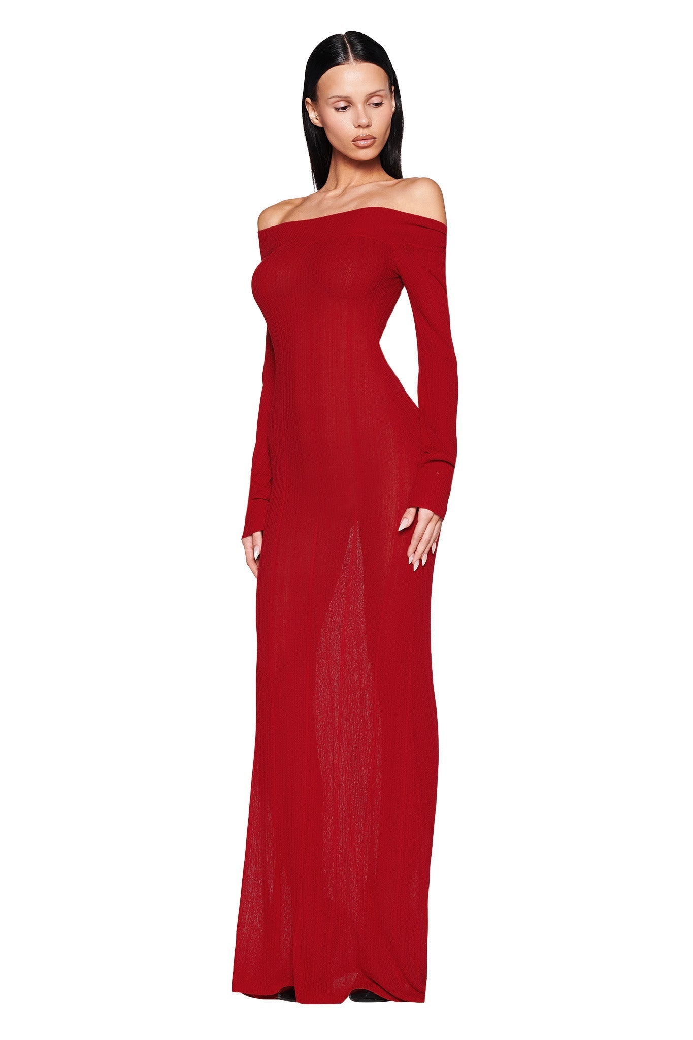 ANASTASIA MAXI DRESS - RED : BURGUNDY