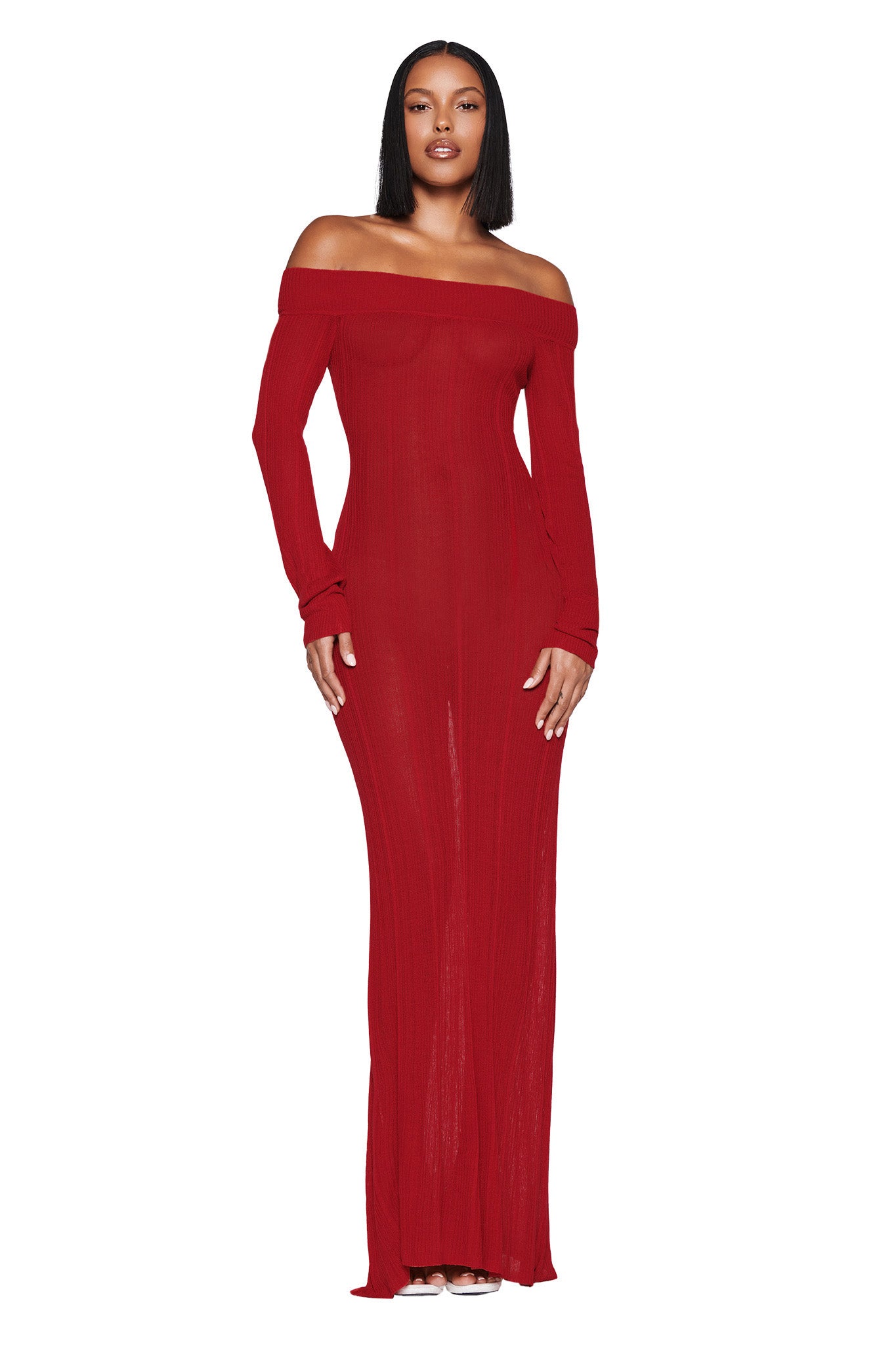 ANASTASIA MAXI DRESS - RED : BURGUNDY