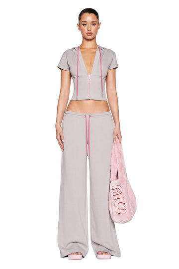 ARLO TRACK PANT - GREY : PINK