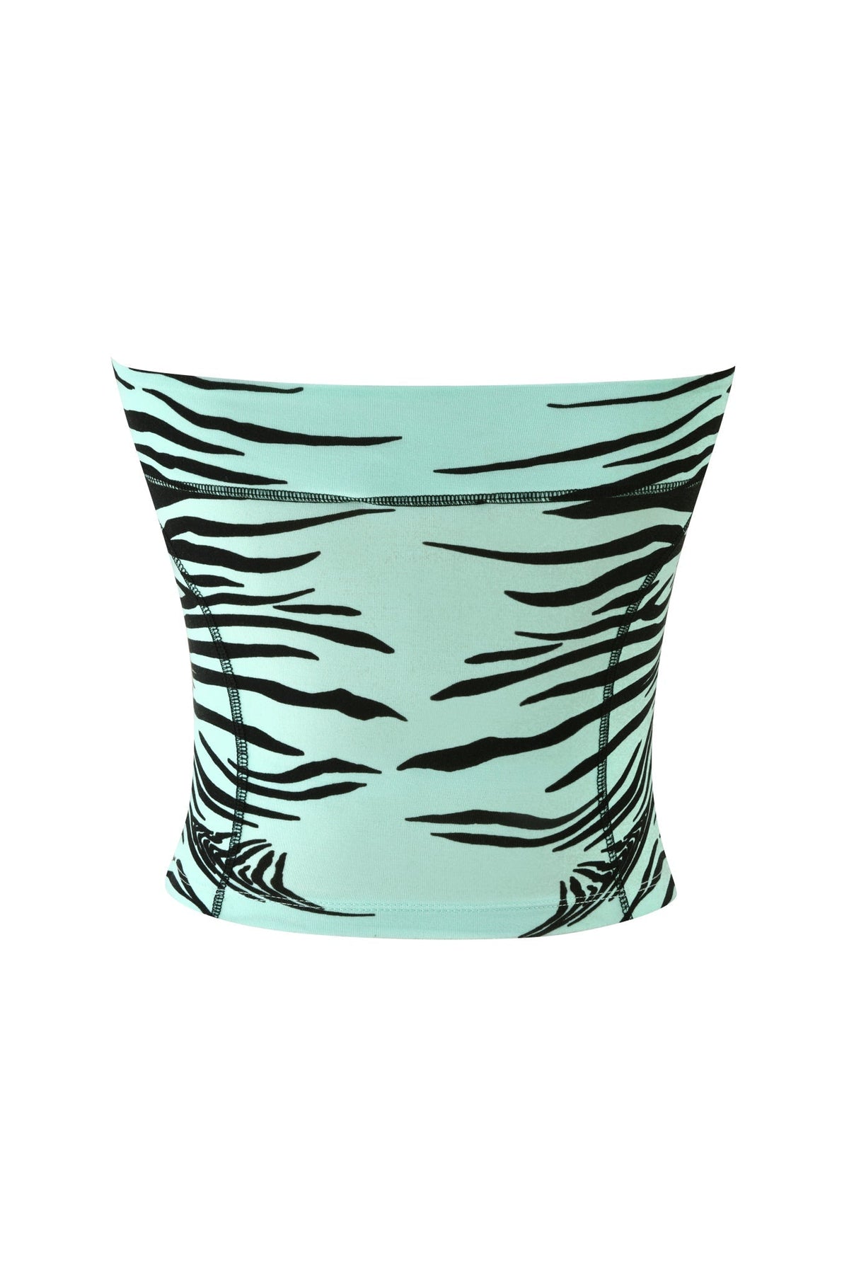BLARE BOOB TUBE - AQUA FINE LINE ZEBRA