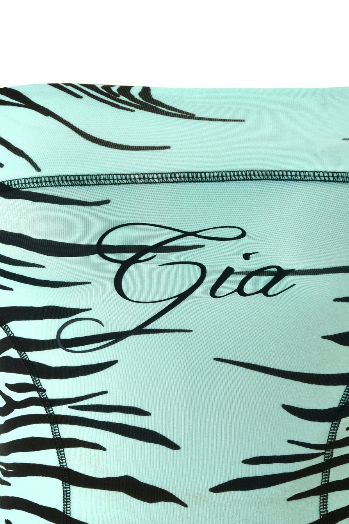 BLARE BOOB TUBE - AQUA FINE LINE ZEBRA