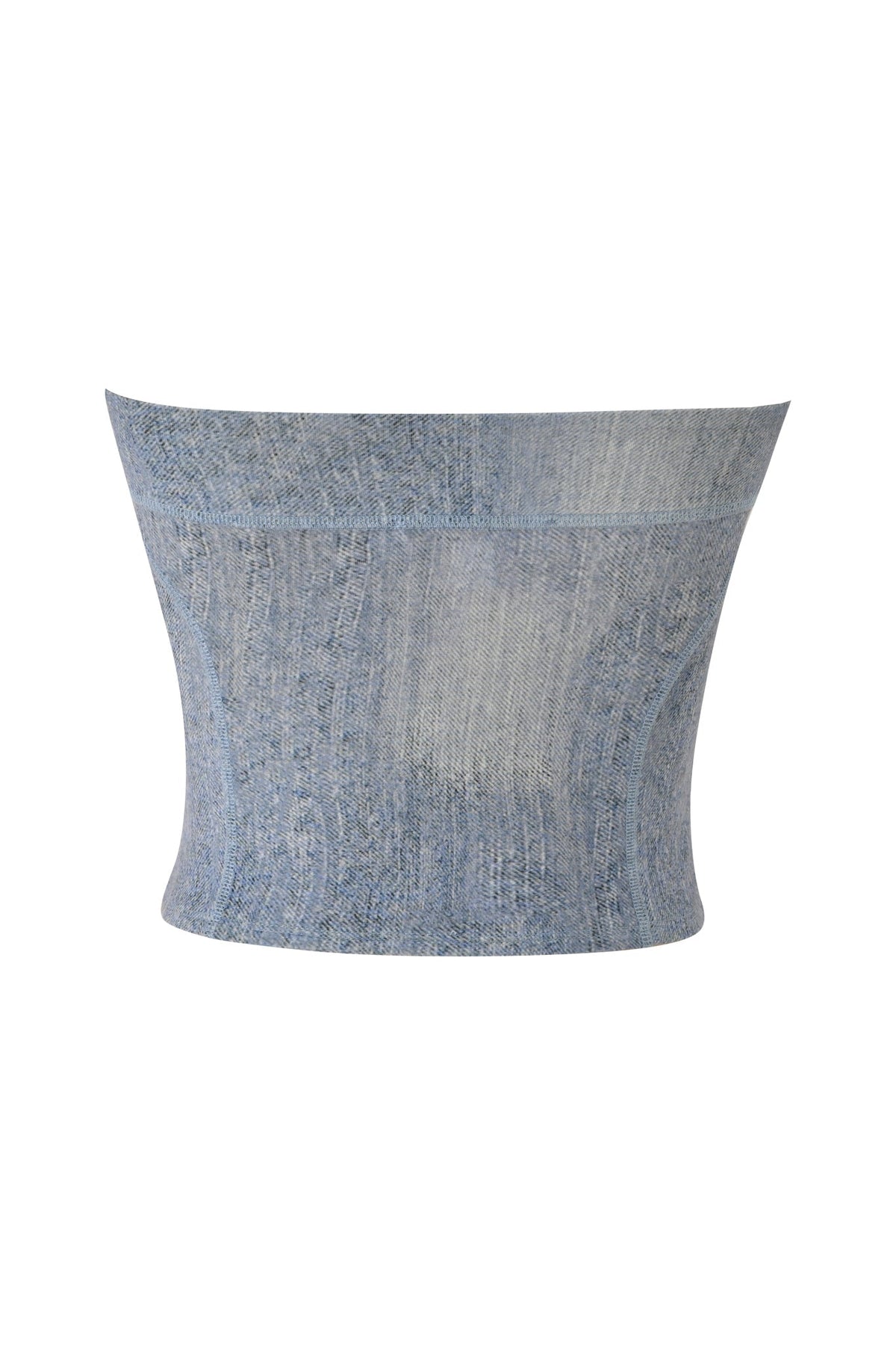 BLARE BOOB TUBE - DENIM TROMPE L'OEIL