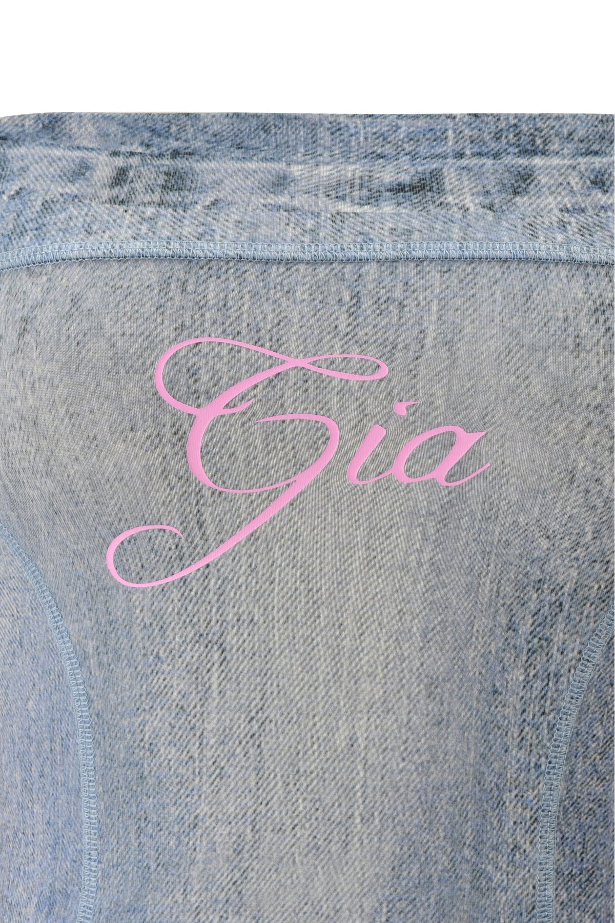 BLARE BOOB TUBE - DENIM TROMPE L'OEIL