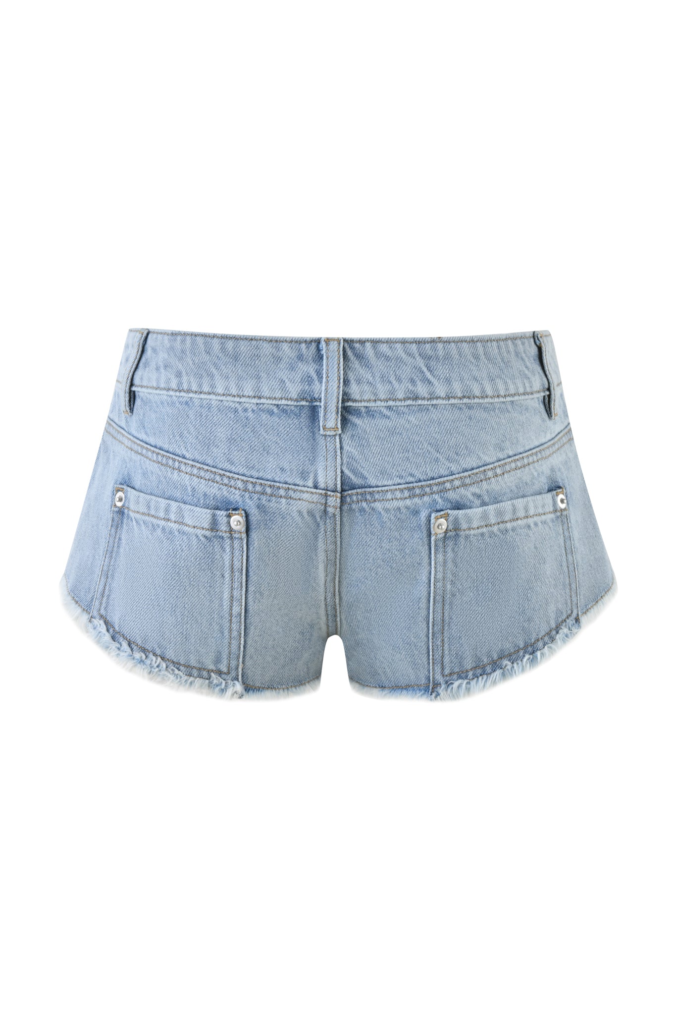 AURA DENIM SHORT - BLUE : LIGHT BLUE WASH