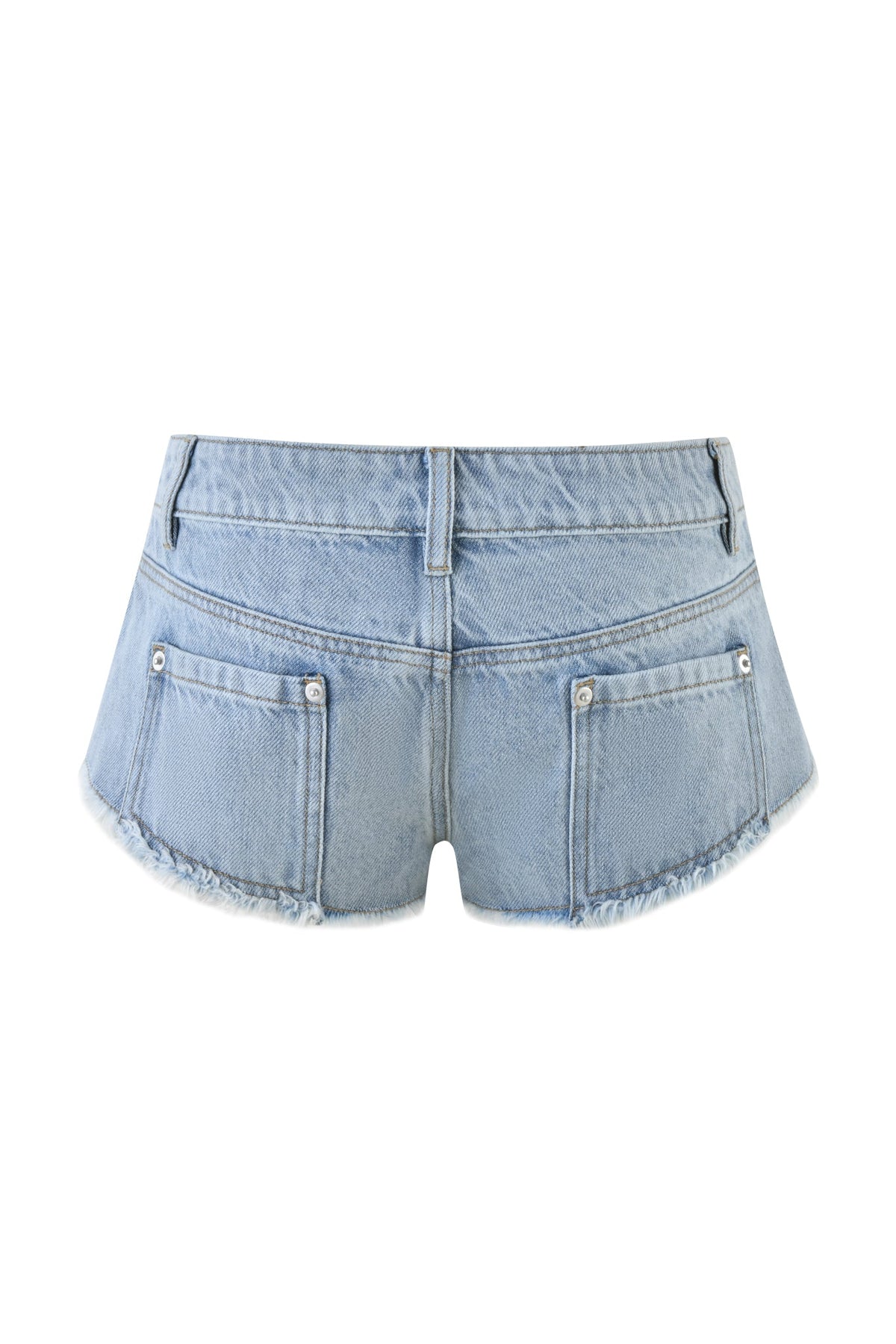 AURA DENIM SHORT - BLUE : LIGHT BLUE WASH