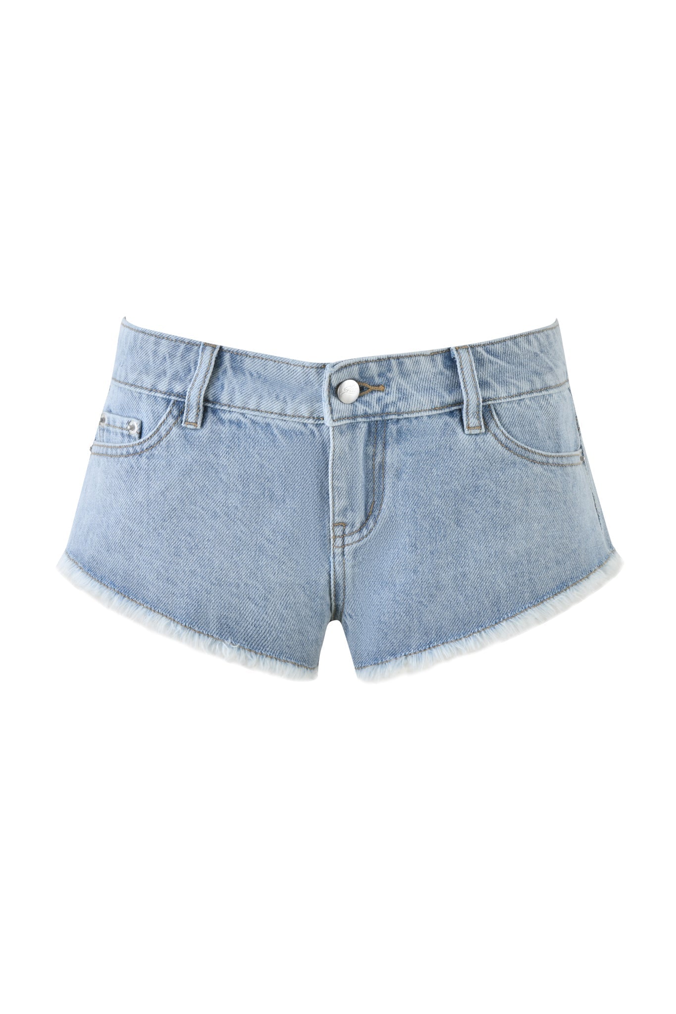 AURA DENIM SHORT - BLUE : LIGHT BLUE WASH