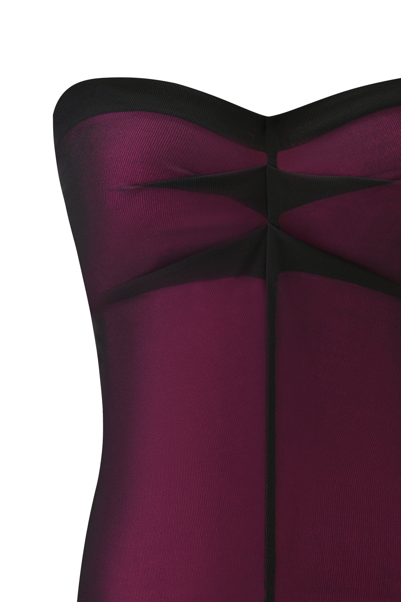 AVARIX HOSIERY LAYERED BOOB TUBE - PLUM
