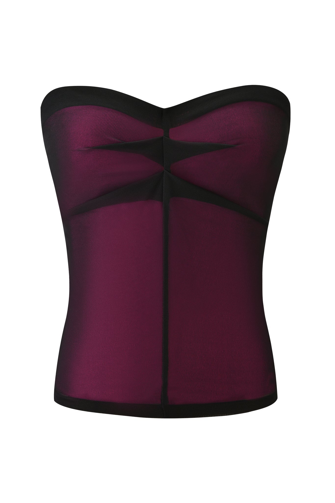 AVARIX HOSIERY LAYERED BOOB TUBE - PLUM