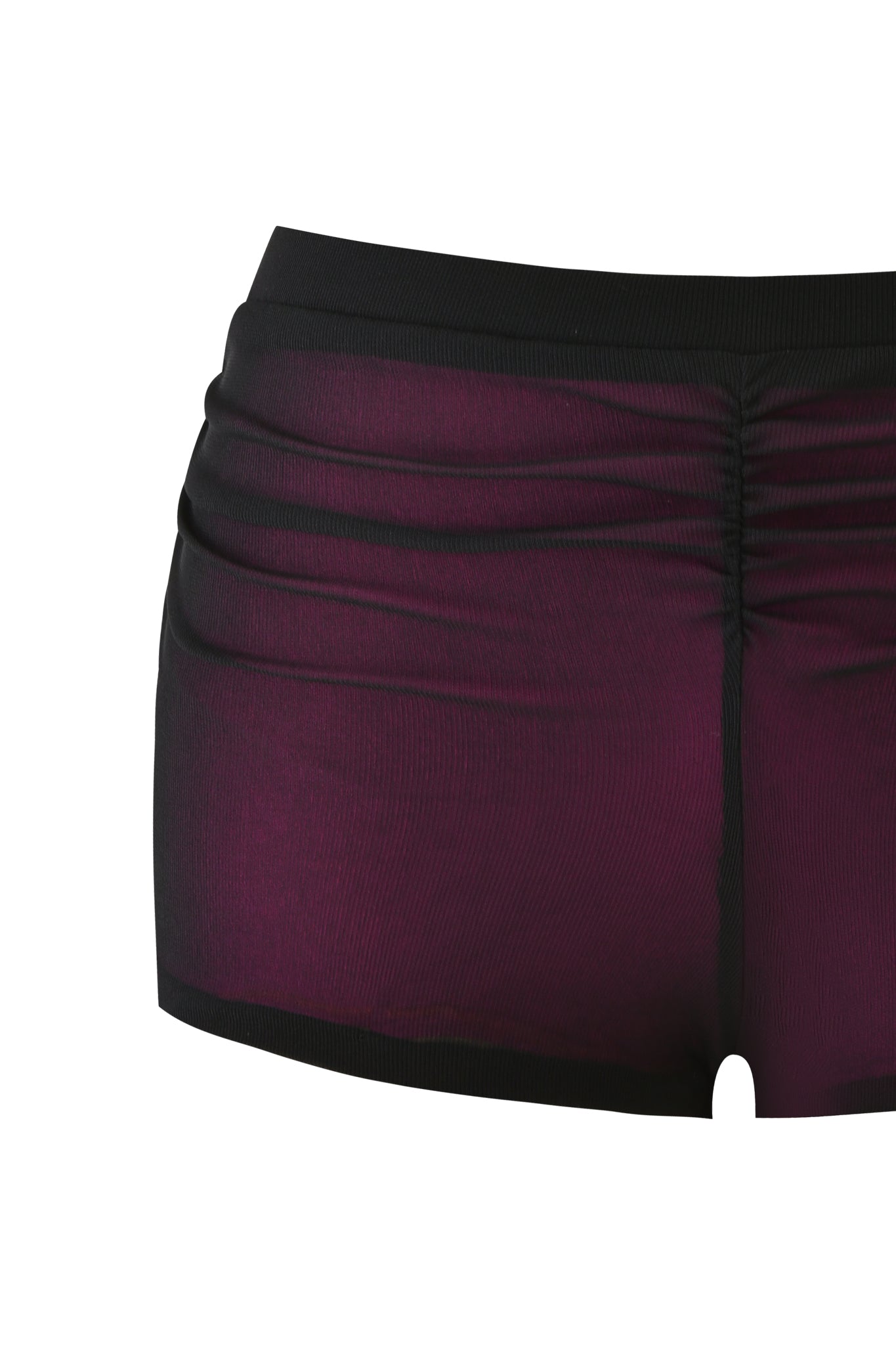 AVARIX HOSIERY LAYERED SHORT - PLUM