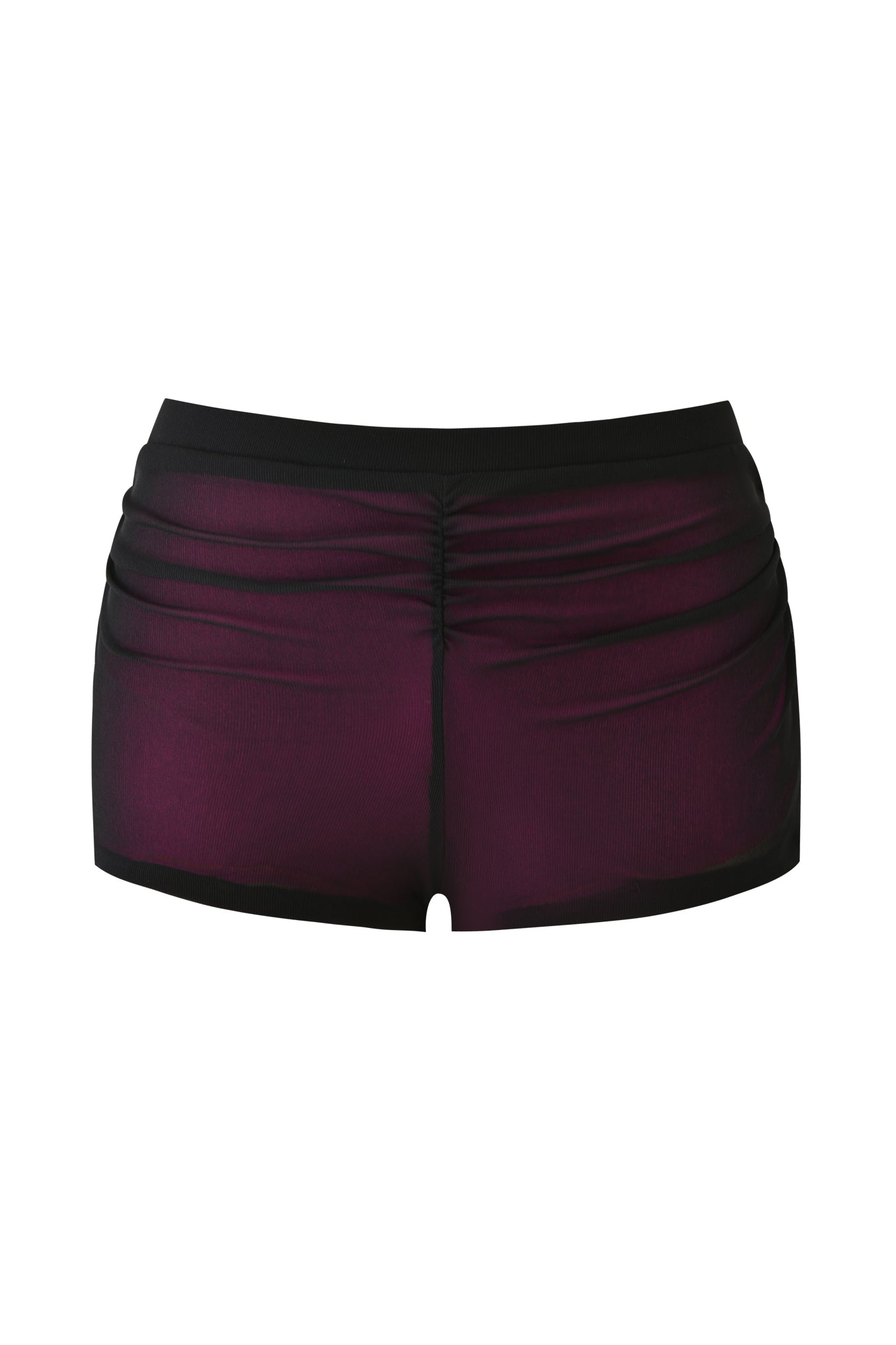 AVARIX HOSIERY LAYERED SHORT - PLUM