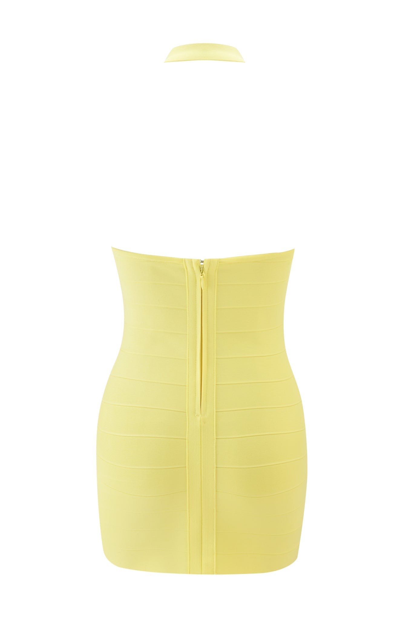AIDEN BANDAGE MINI DRESS - BABY YELLOW
