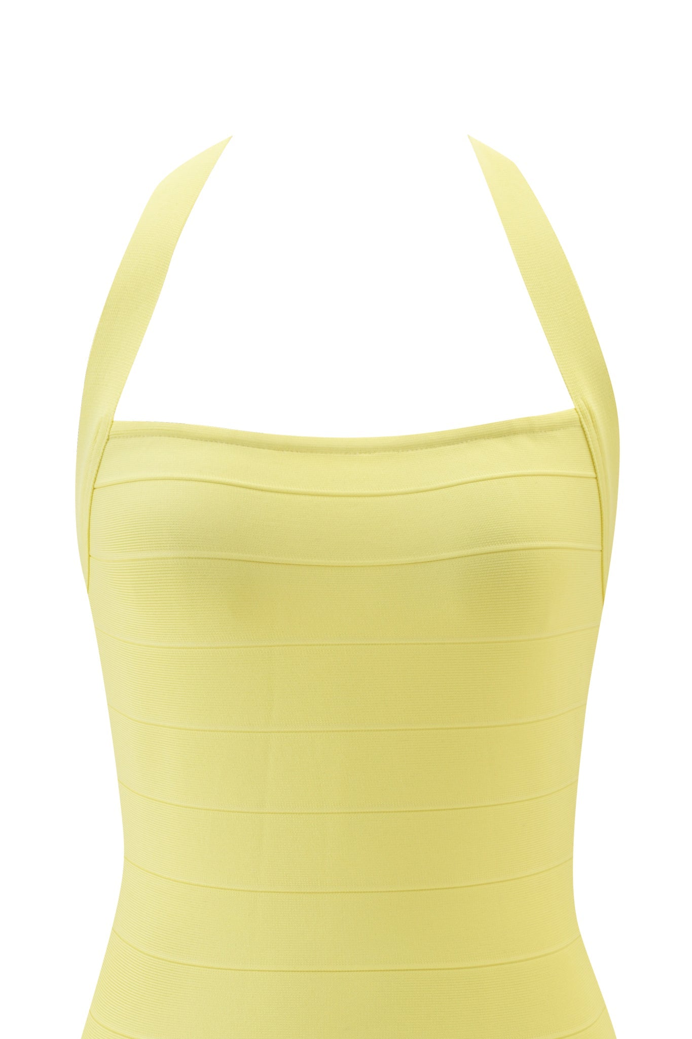 AIDEN BANDAGE MINI DRESS - BABY YELLOW