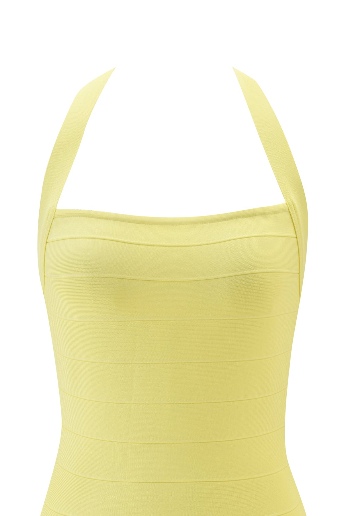 AIDEN BANDAGE MINI DRESS - BABY YELLOW
