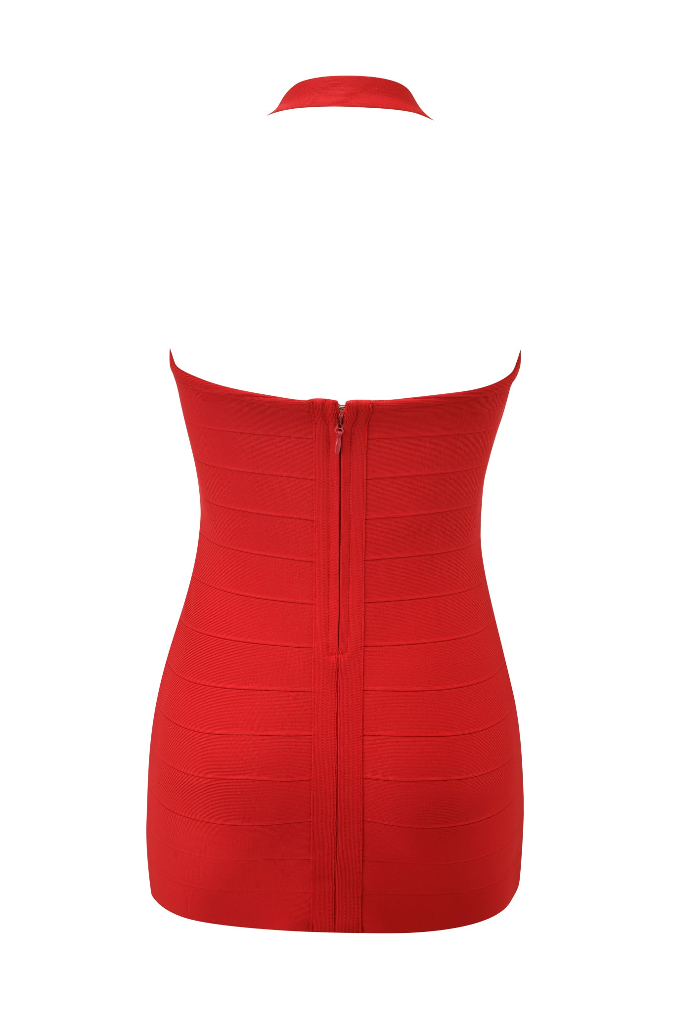 AIDEN BANDAGE MINI DRESS - RED