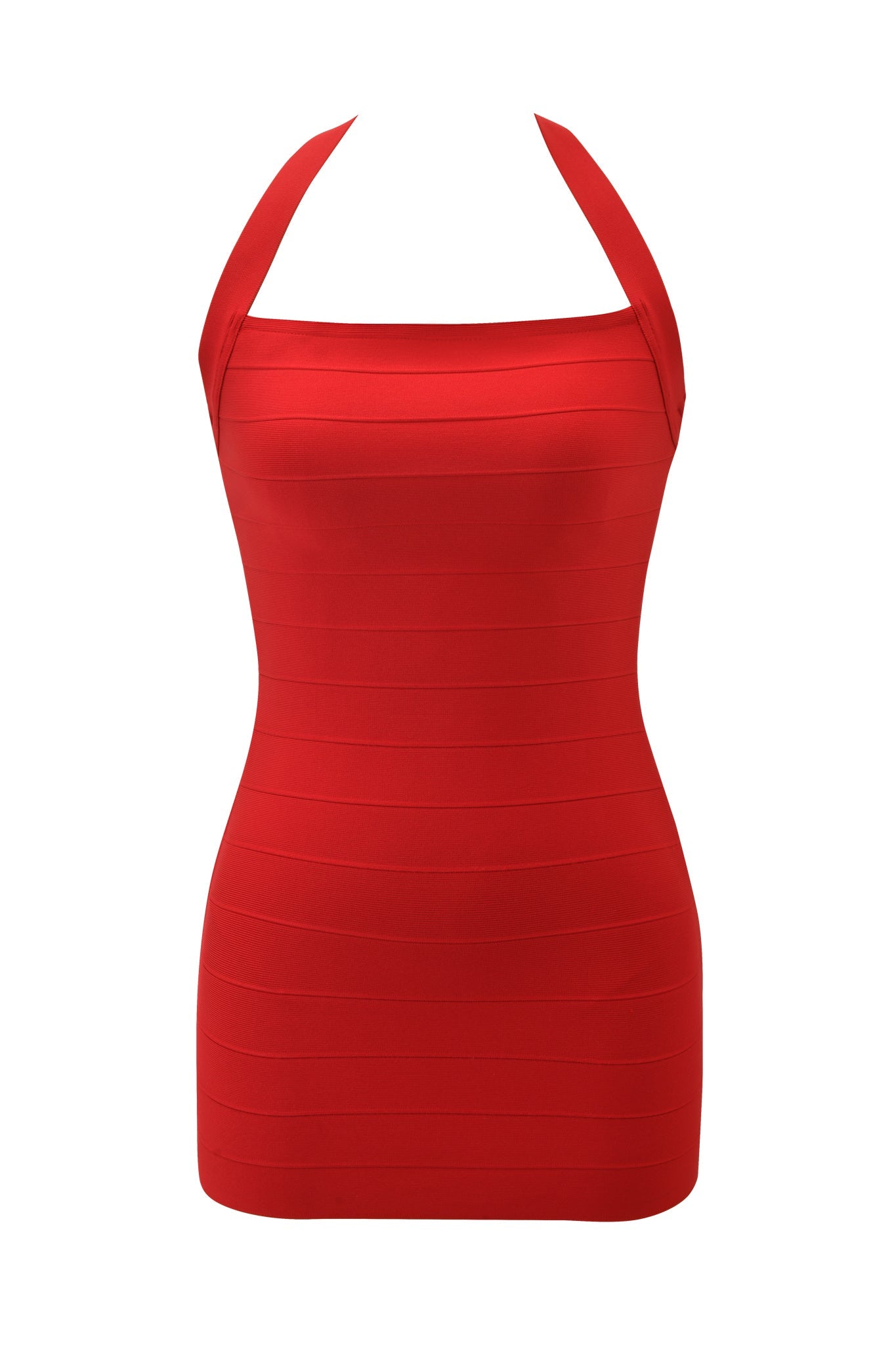 AIDEN BANDAGE MINI DRESS - RED