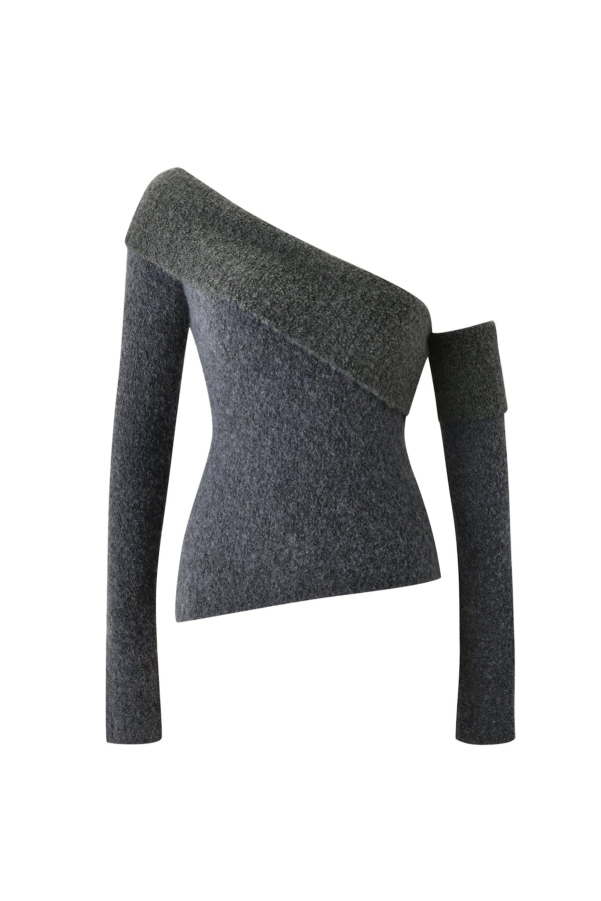ARLEN KNIT TOP - STEEL