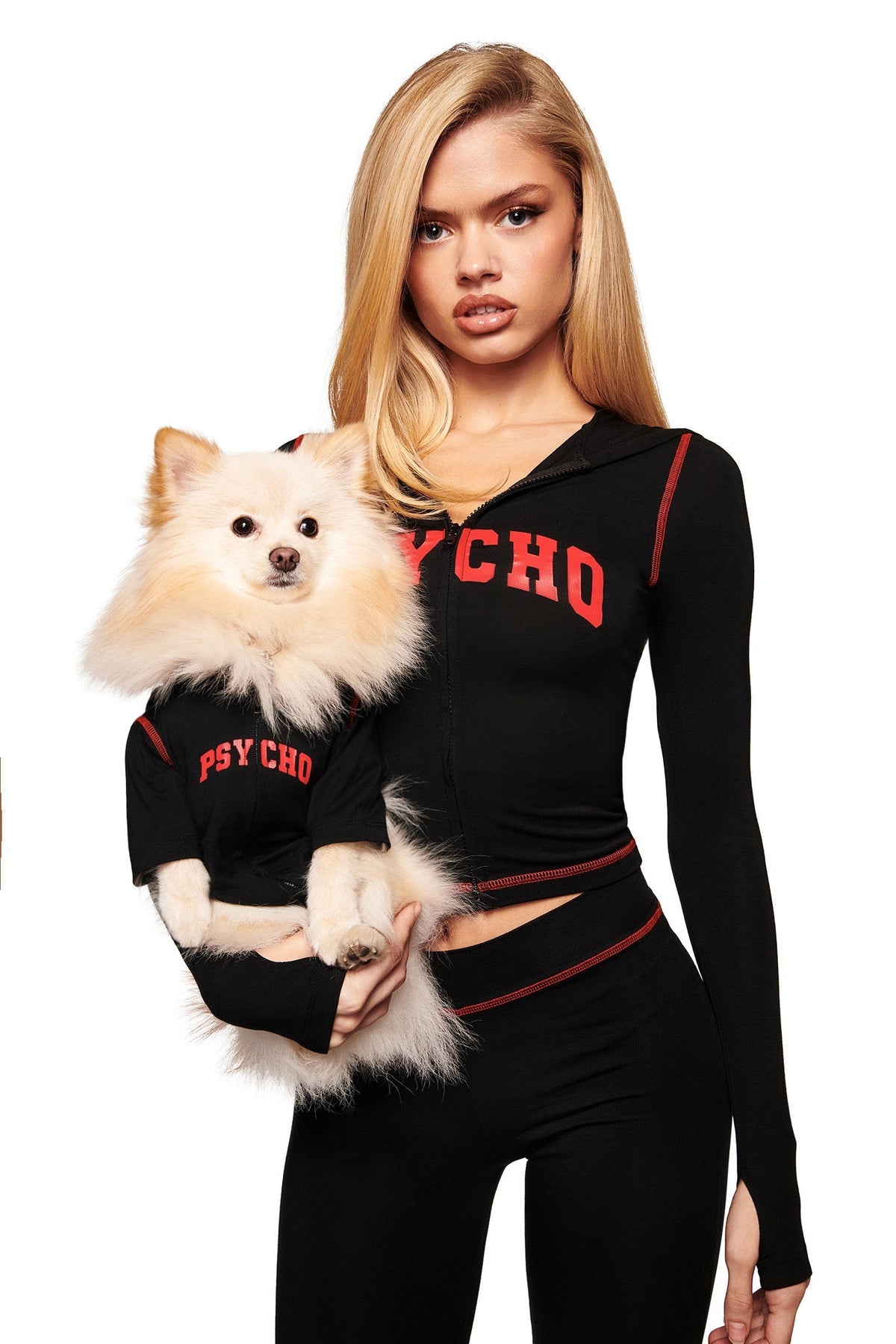 BLARE BEST FRIEND DOG HOODIE - BLACK PSYCHO