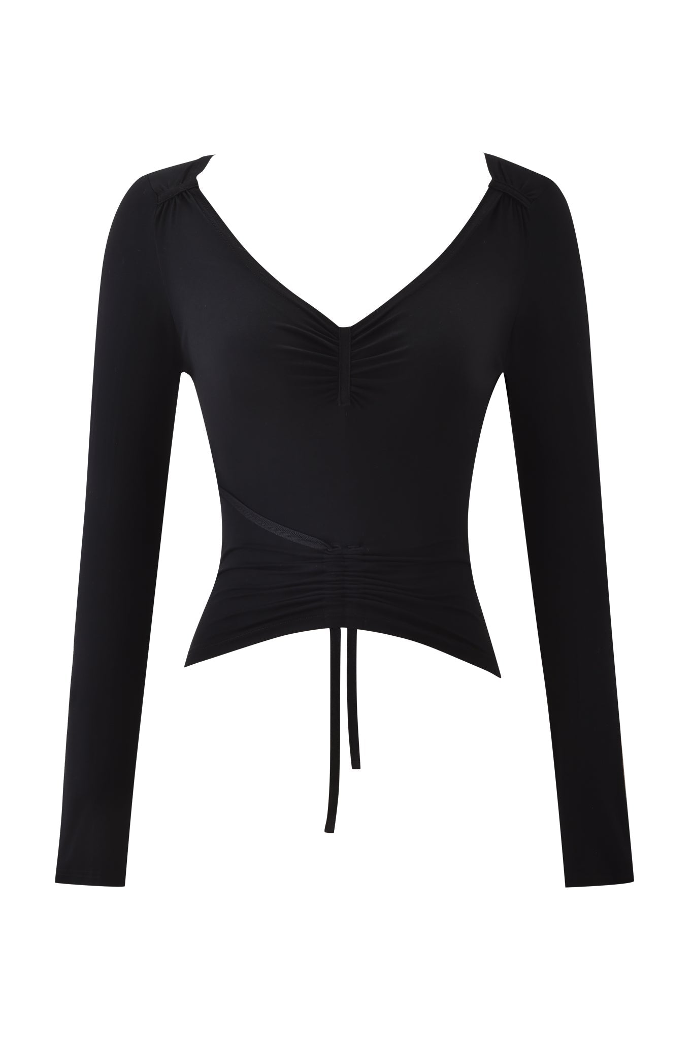 ASHA LONG SLEEVE TOP - BLACK