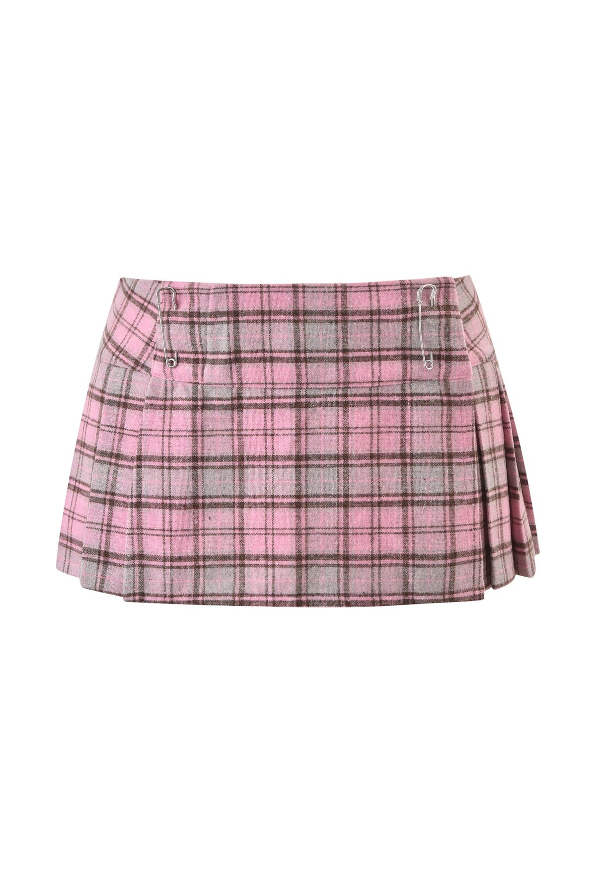 BETTY MICRO MINI SKIRT - PINK PLAID