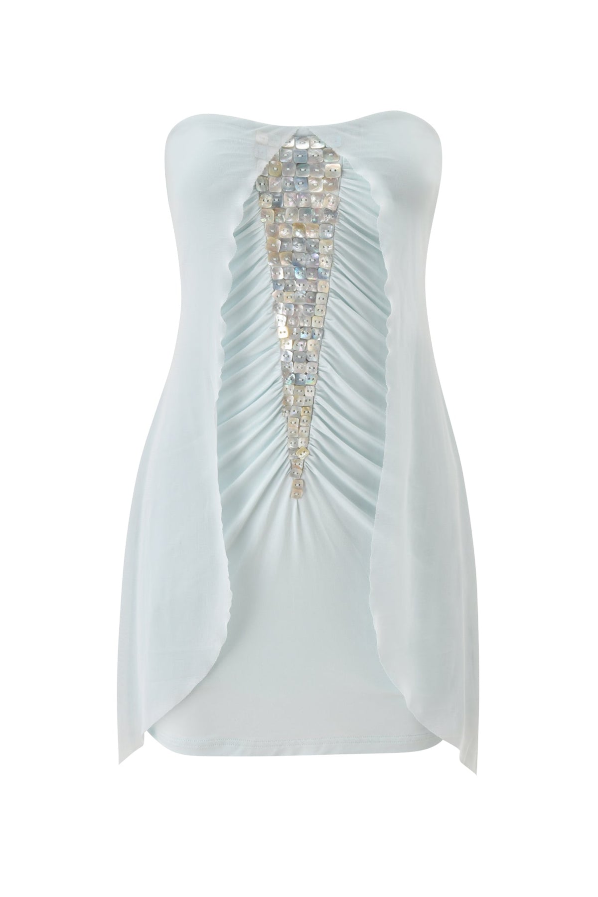 ARIEL MINI DRESS - BABY BLUE