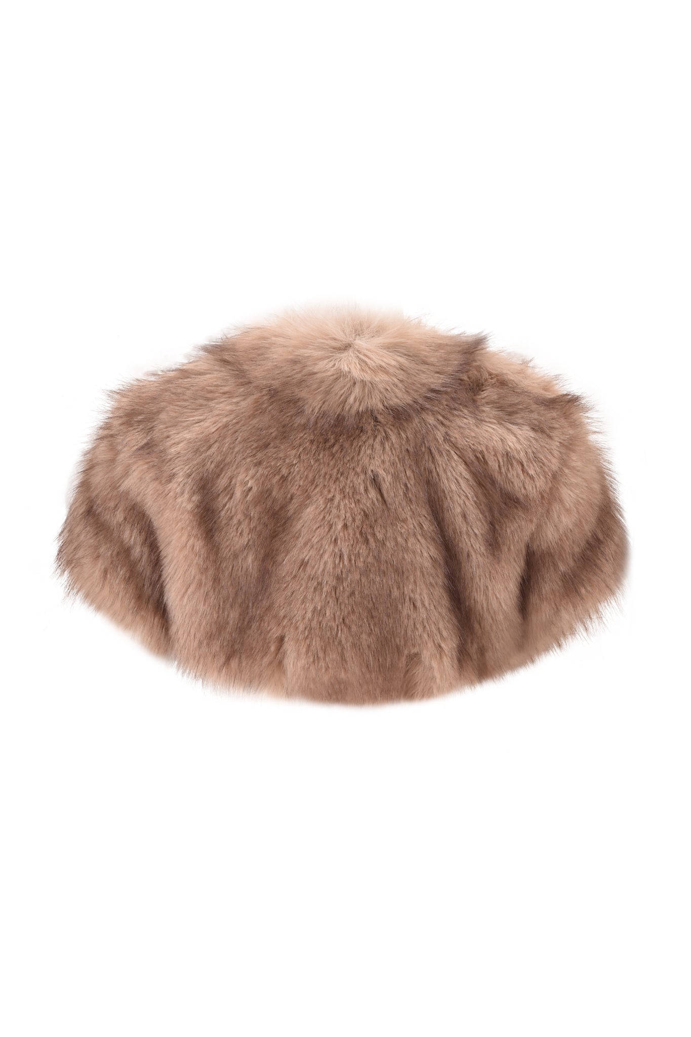 ALBA FAUX FUR CAP SLEEVE BOLERO - TAUPE