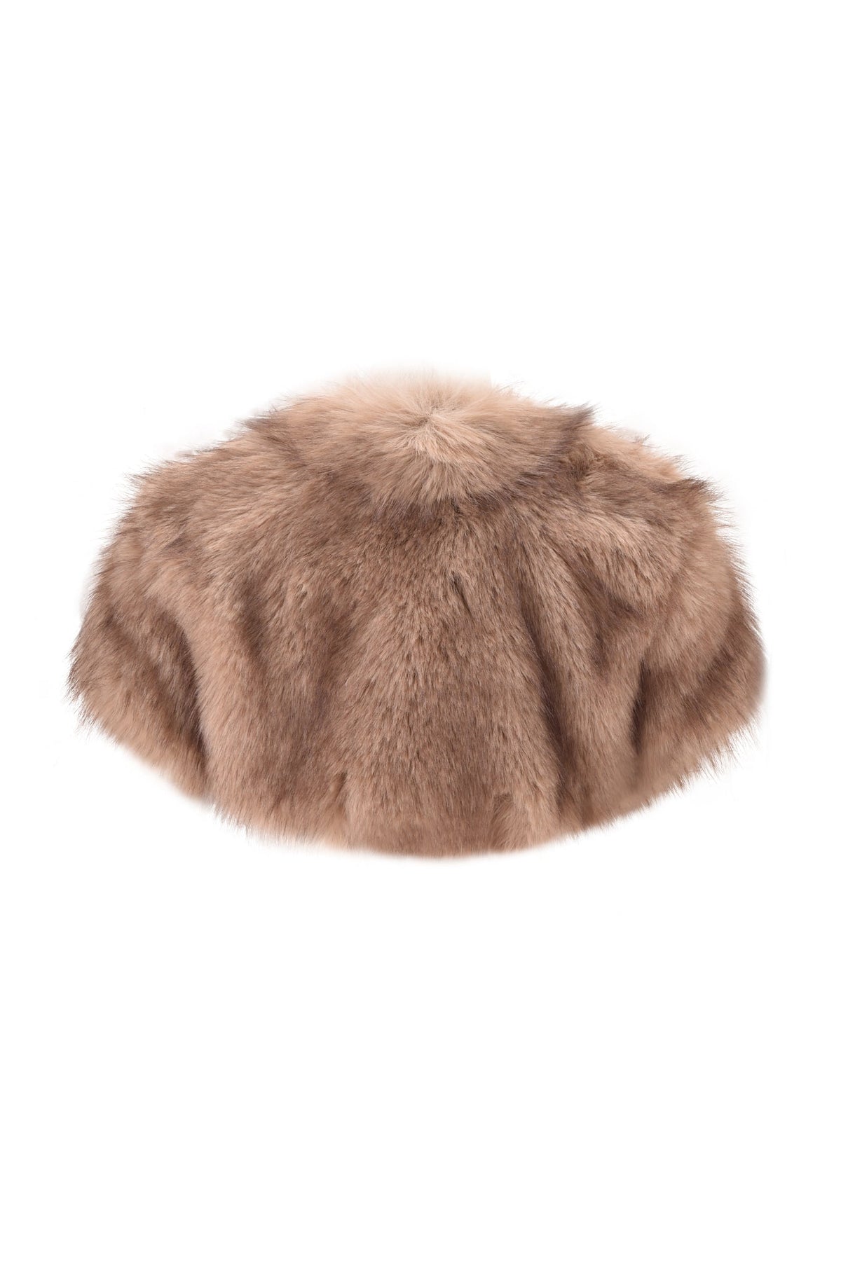 ALBA FAUX FUR CAP SLEEVE BOLERO - TAUPE