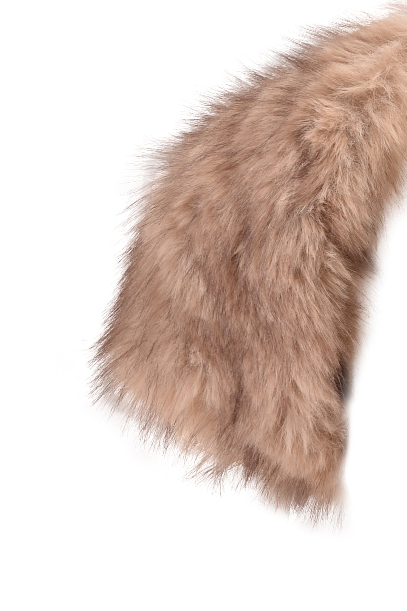 ALBA FAUX FUR CAP SLEEVE BOLERO - TAUPE
