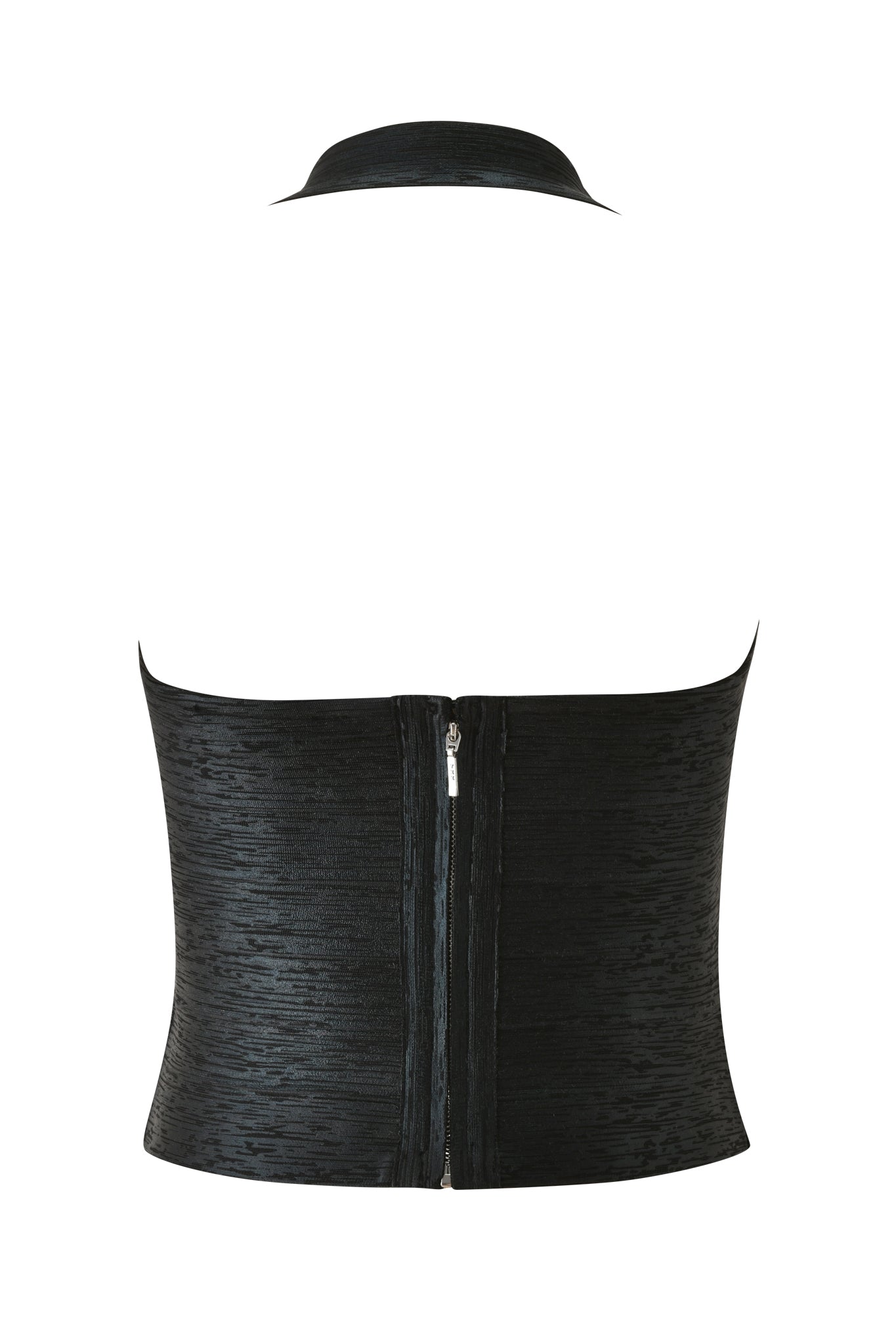 AIDEN PLATINUM BANDAGE TOP - BLACK