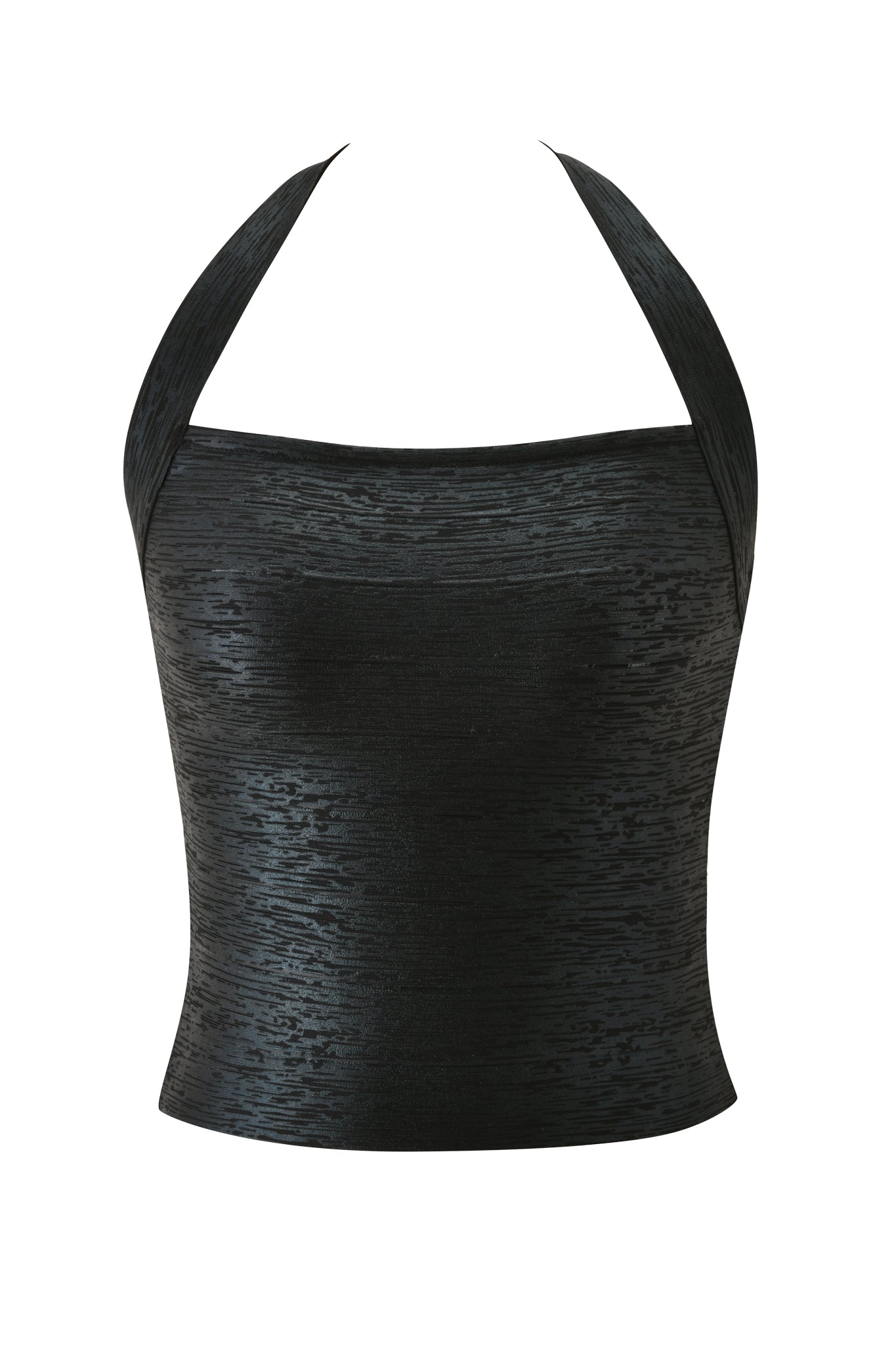 AIDEN PLATINUM BANDAGE TOP - BLACK