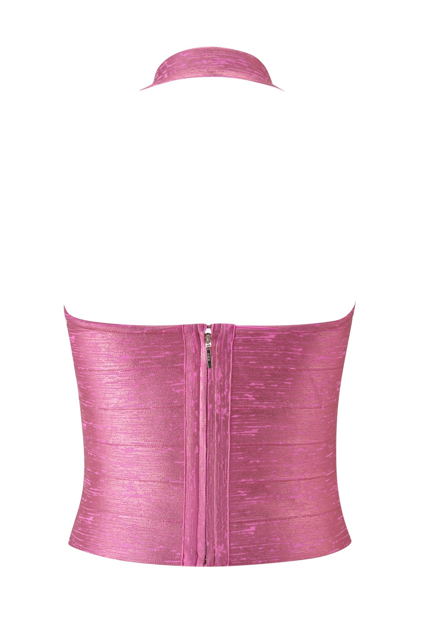 AIDEN PLATINUM BANDAGE TOP - FUCHSIA