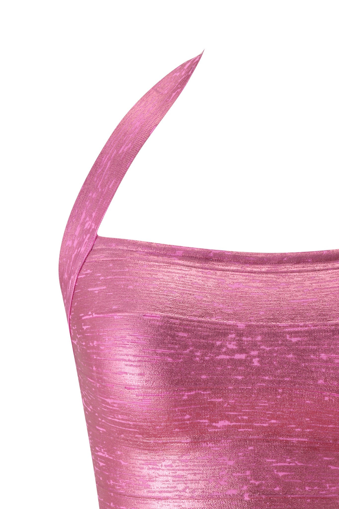 AIDEN PLATINUM BANDAGE TOP - FUCHSIA