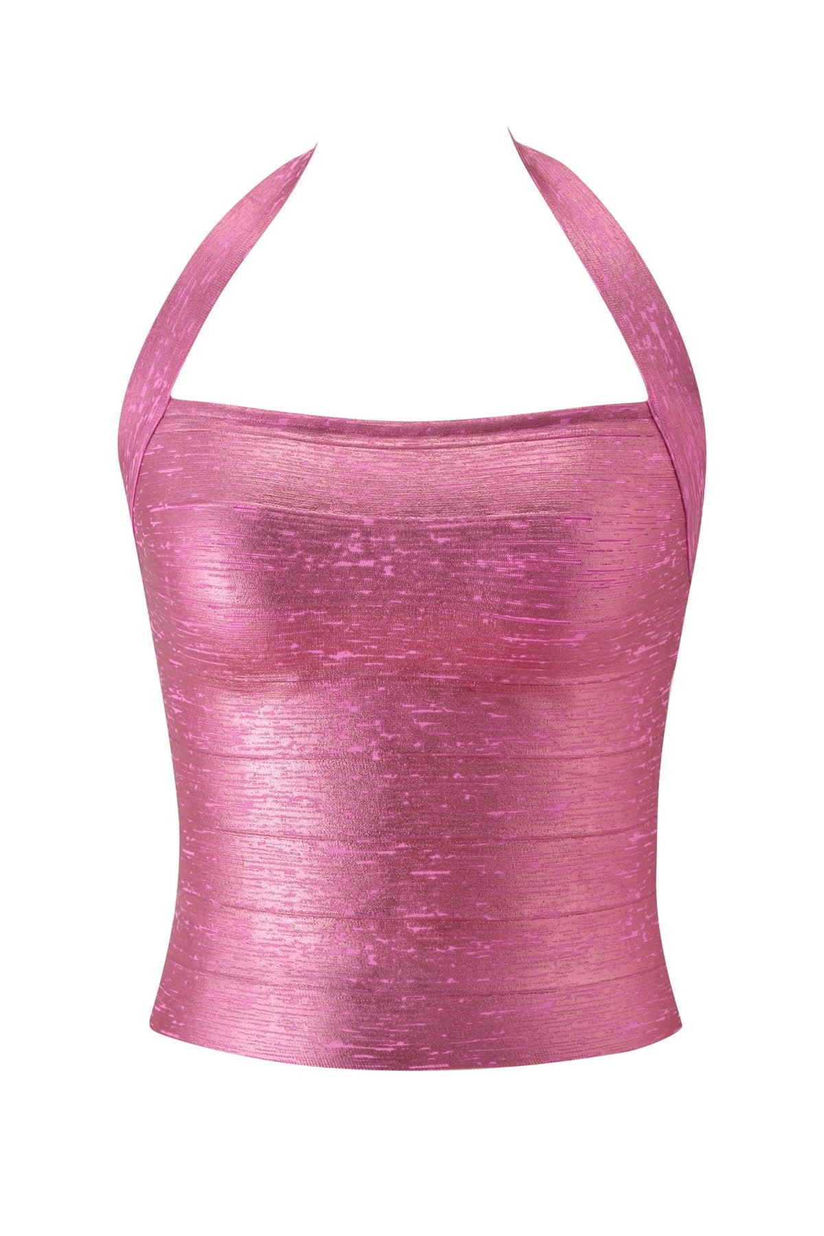AIDEN PLATINUM BANDAGE TOP - FUCHSIA