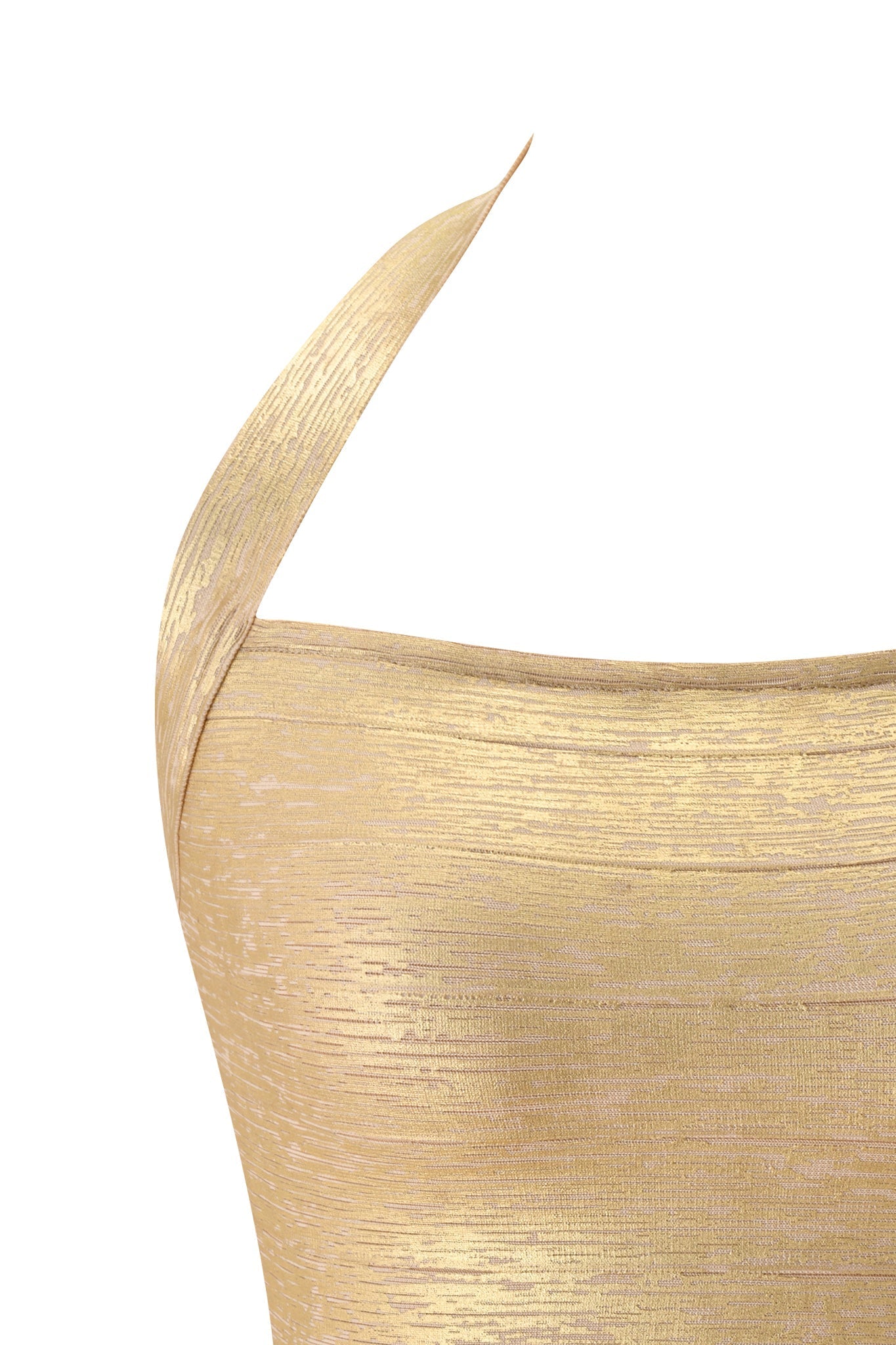 AIDEN PLATINUM BANDAGE TOP - GOLD