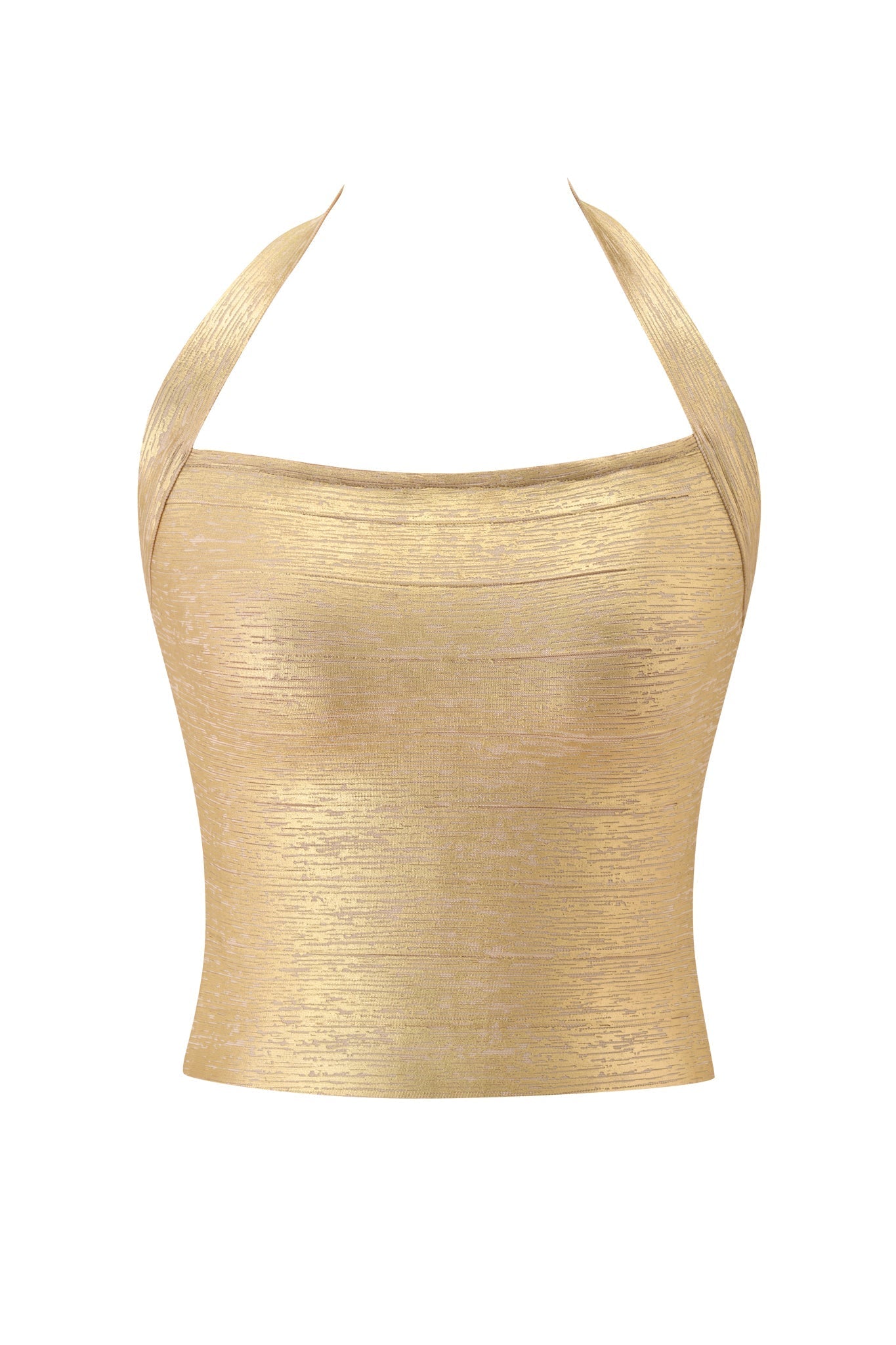 AIDEN PLATINUM BANDAGE TOP - GOLD