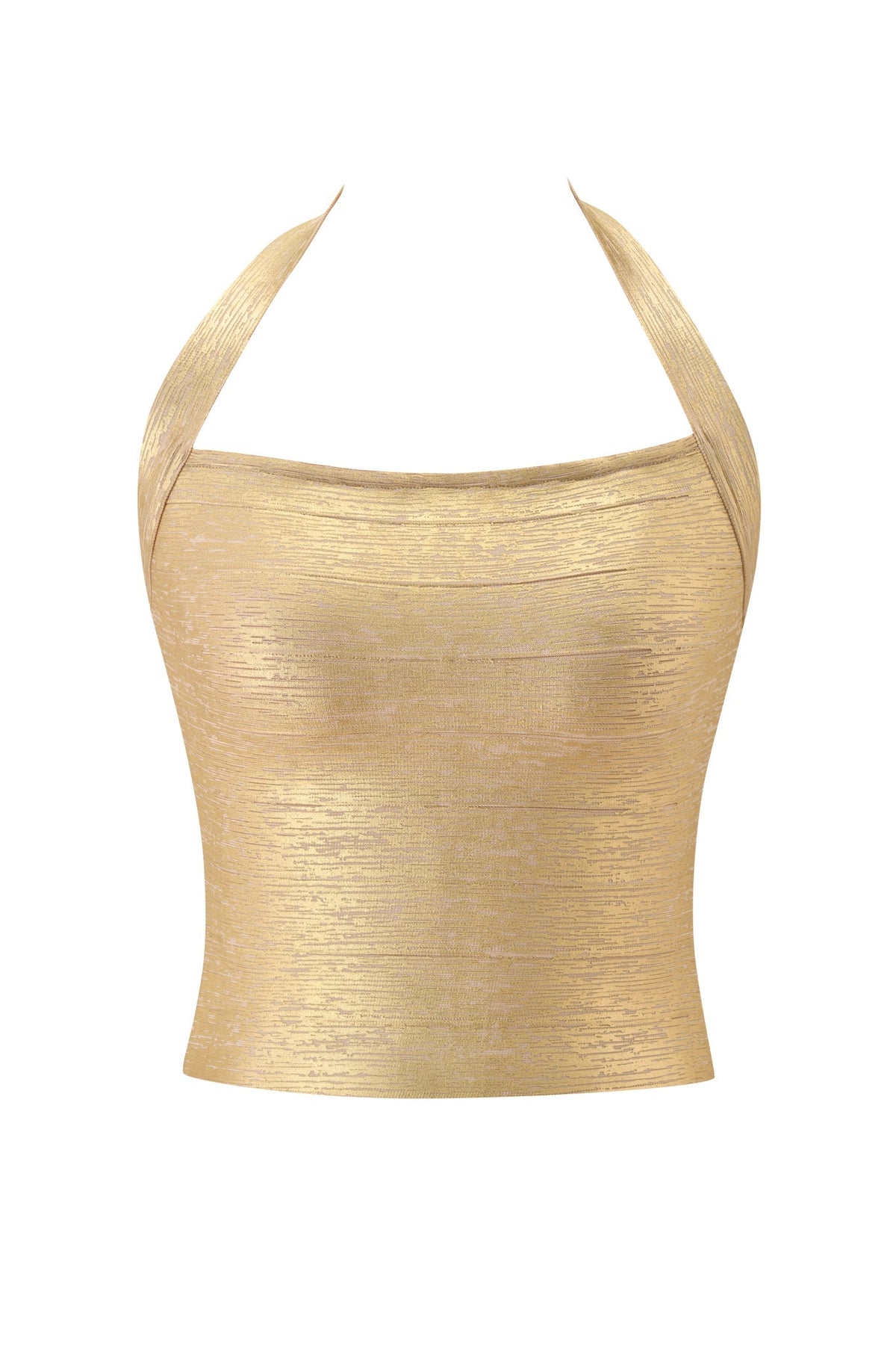 AIDEN PLATINUM BANDAGE TOP - GOLD