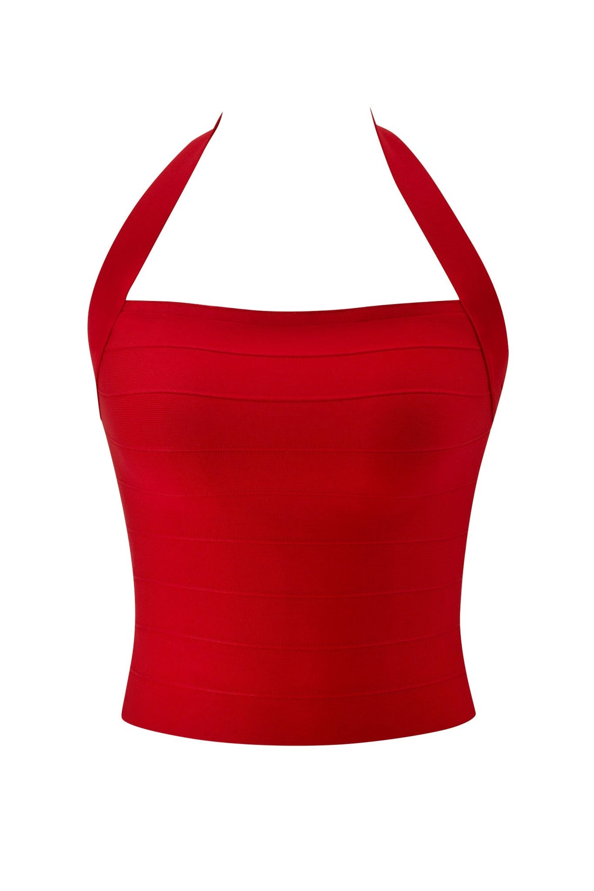 AIDEN BANDAGE TOP - RED
