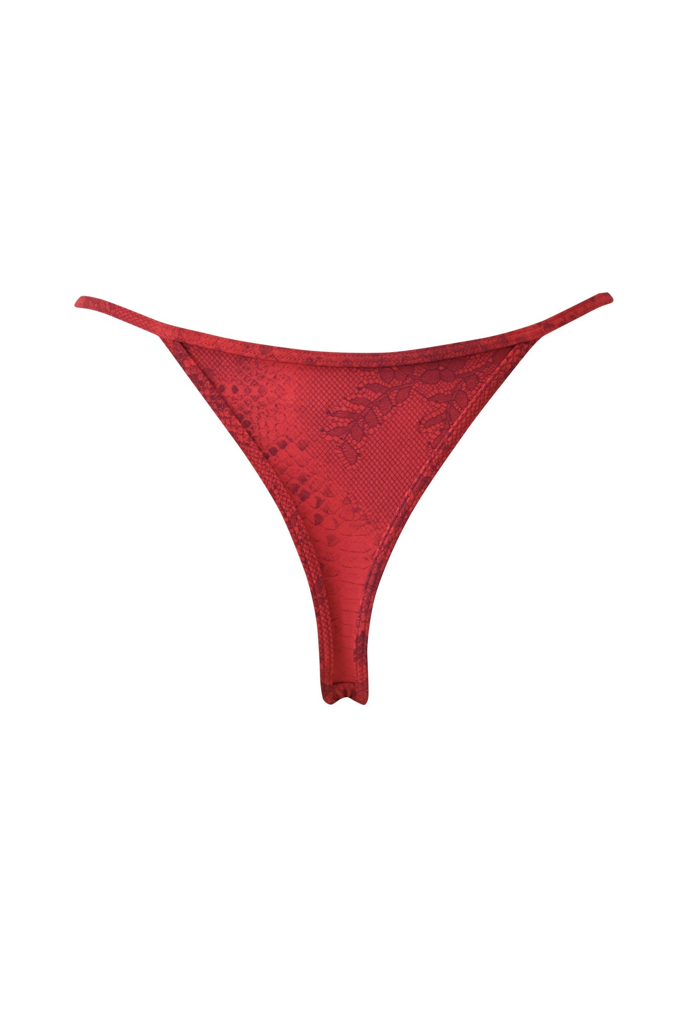 AVA BIKINI BOTTOM - RED SERPENTINE