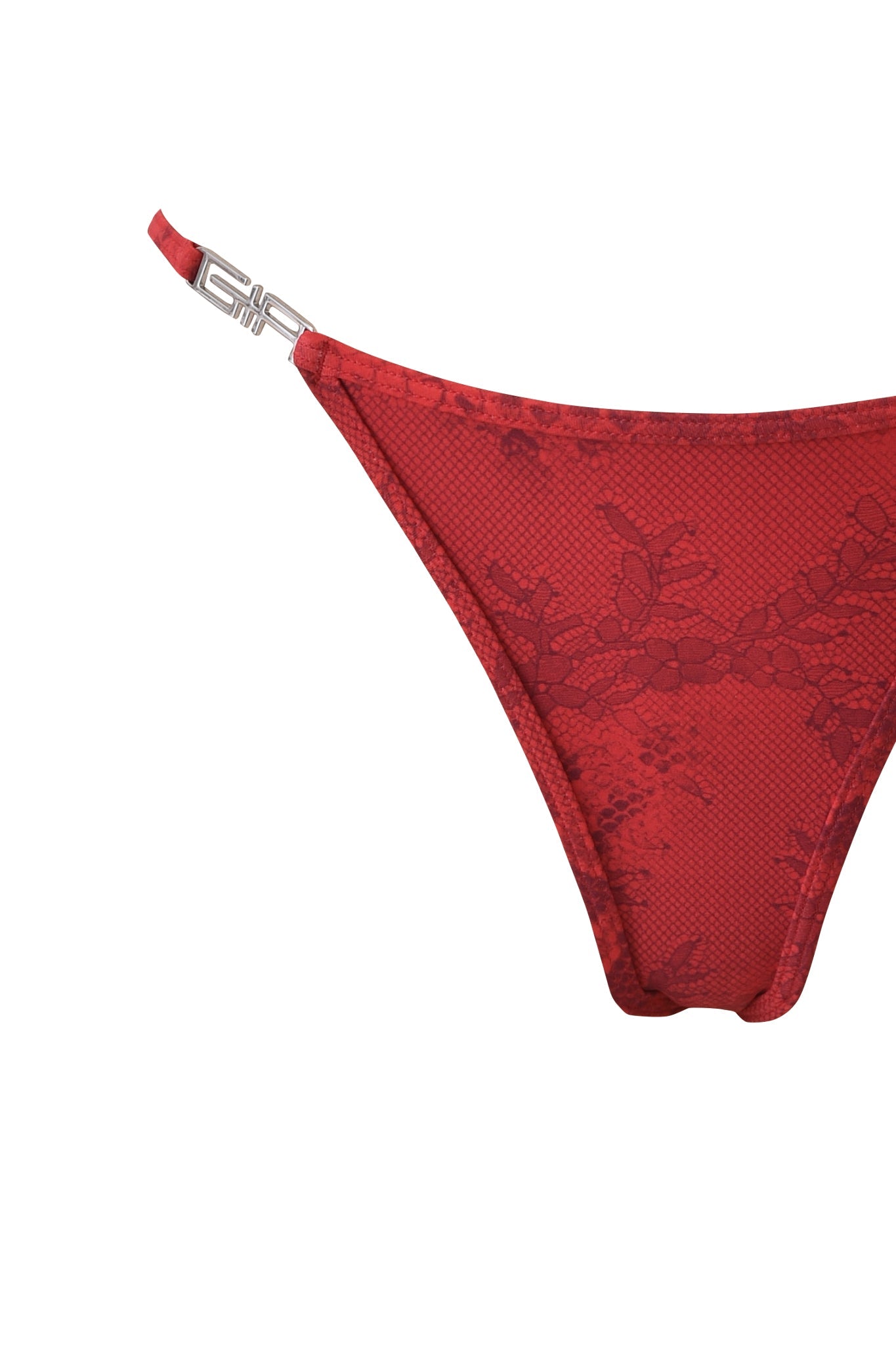 AVA BIKINI BOTTOM - RED SERPENTINE