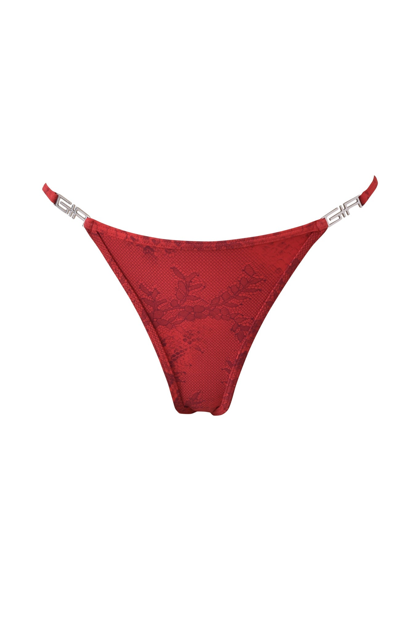 AVA BIKINI BOTTOM - RED SERPENTINE