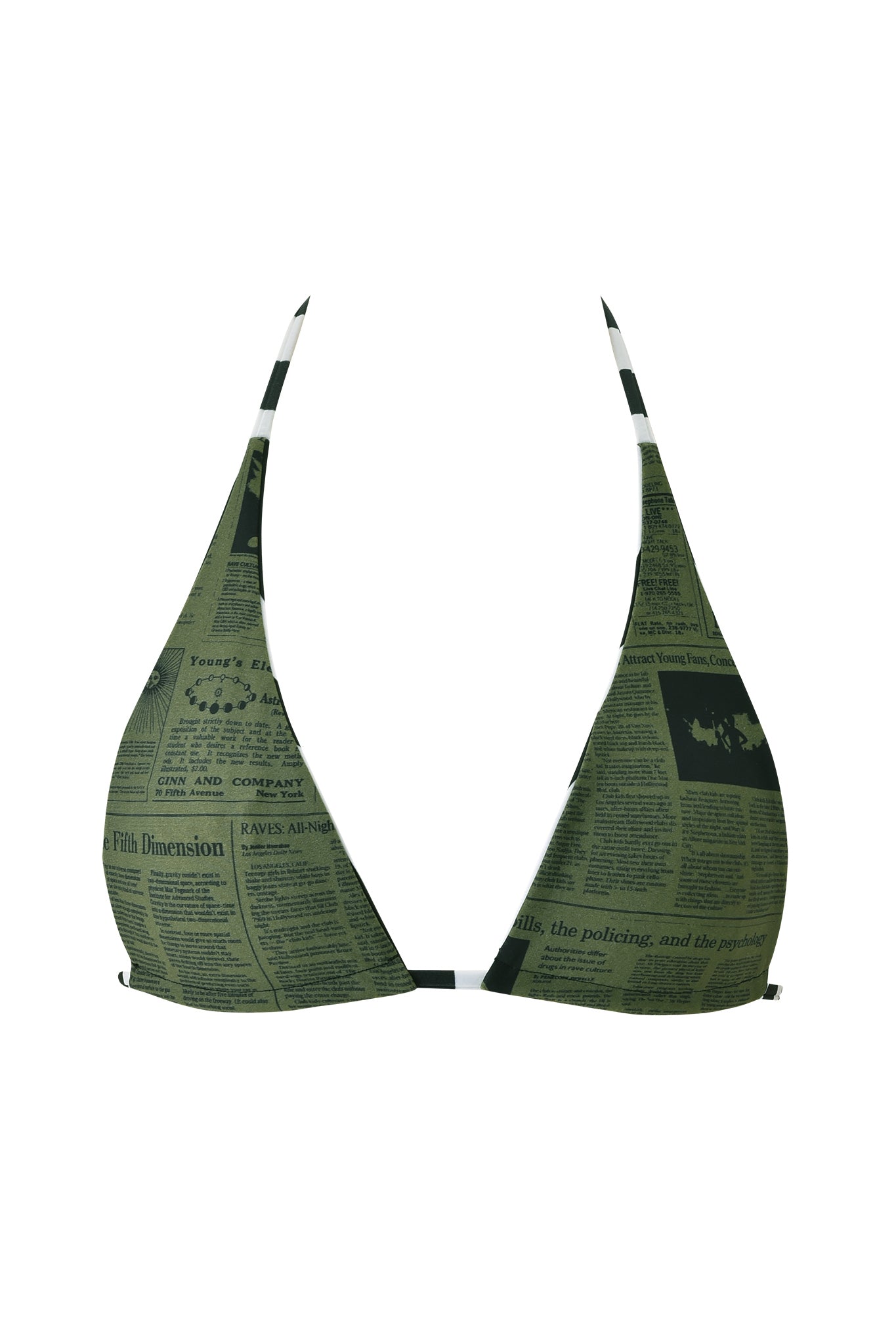 AURETTE REVERSIBLE BIKINI TOP - JAILBIRD STRIPE
