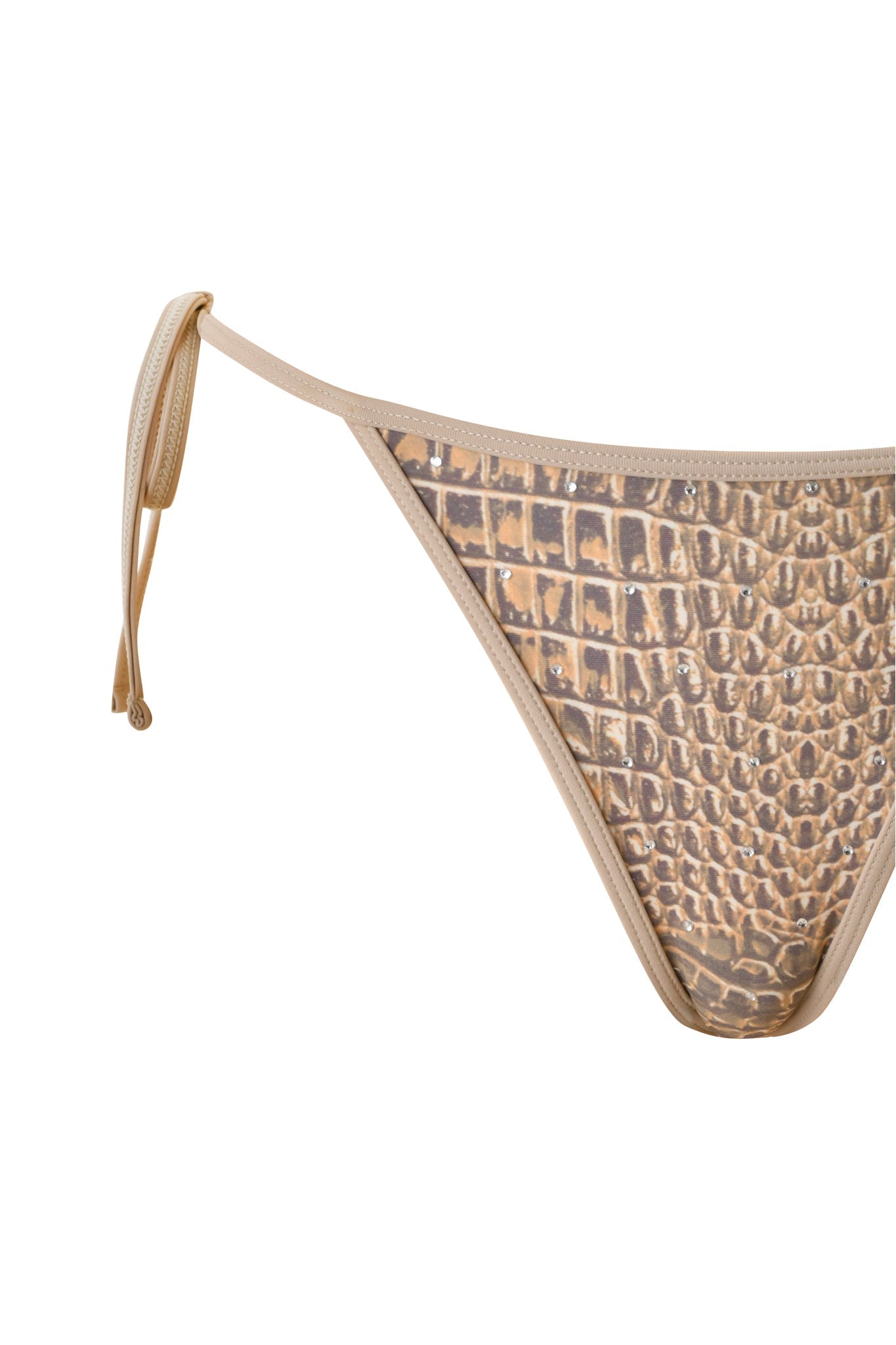 BABI DIAMONTE STUD BIKINI BOTTOM - REPTILIA