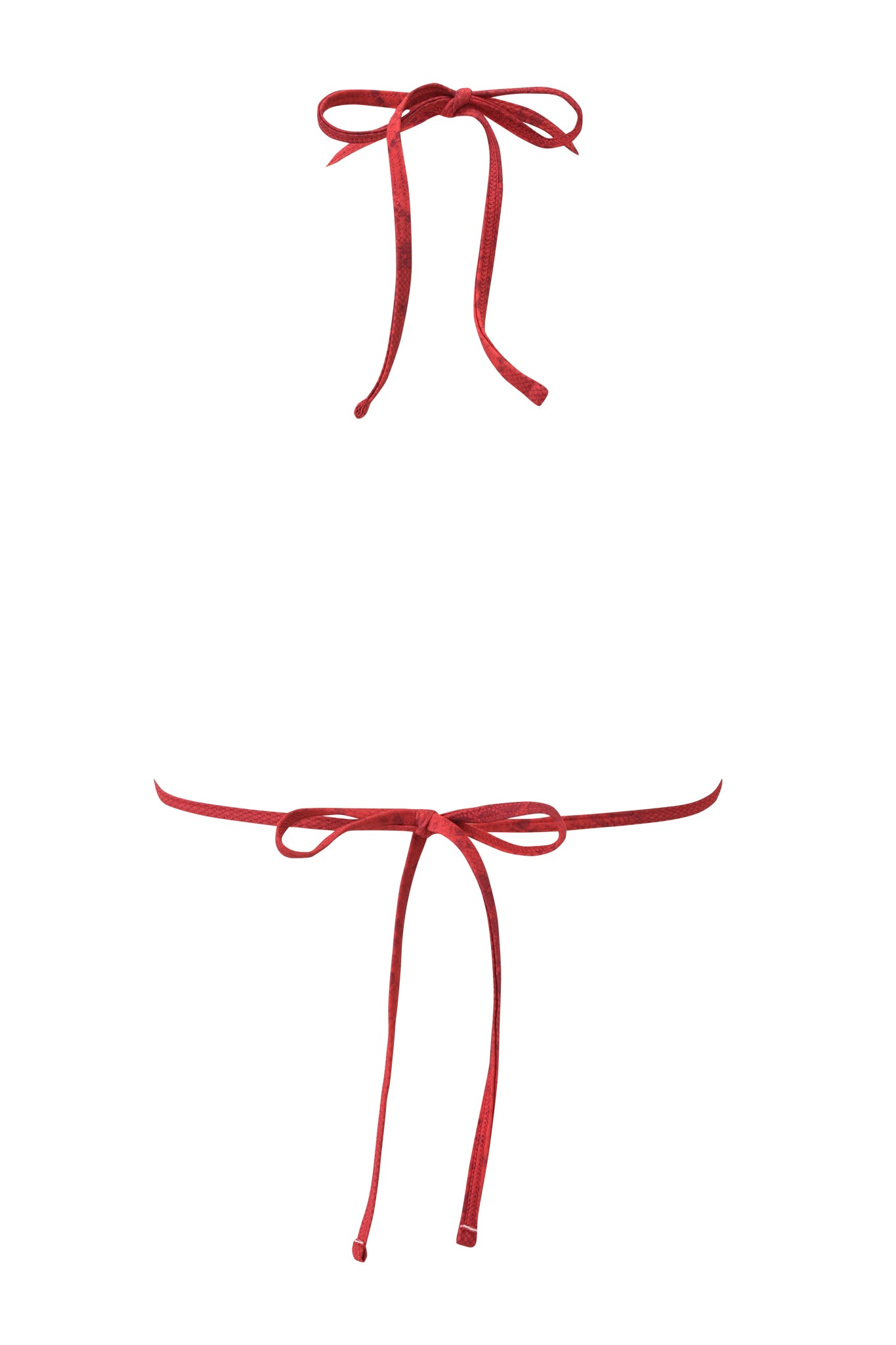 AVA BIKINI TOP - RED SERPENTINE