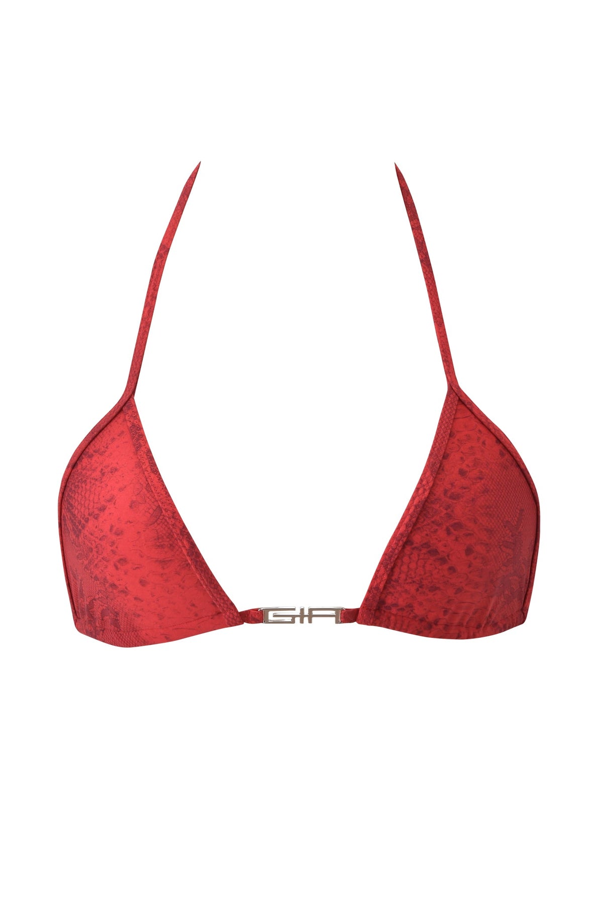 AVA BIKINI TOP - RED SERPENTINE